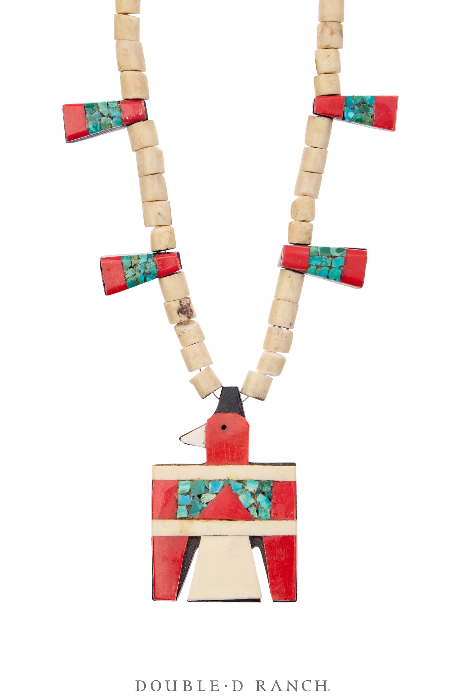 Necklace, Thunderbird, Santo Domingo Depression, Battery Bird, Vintage, 1940's, 3500