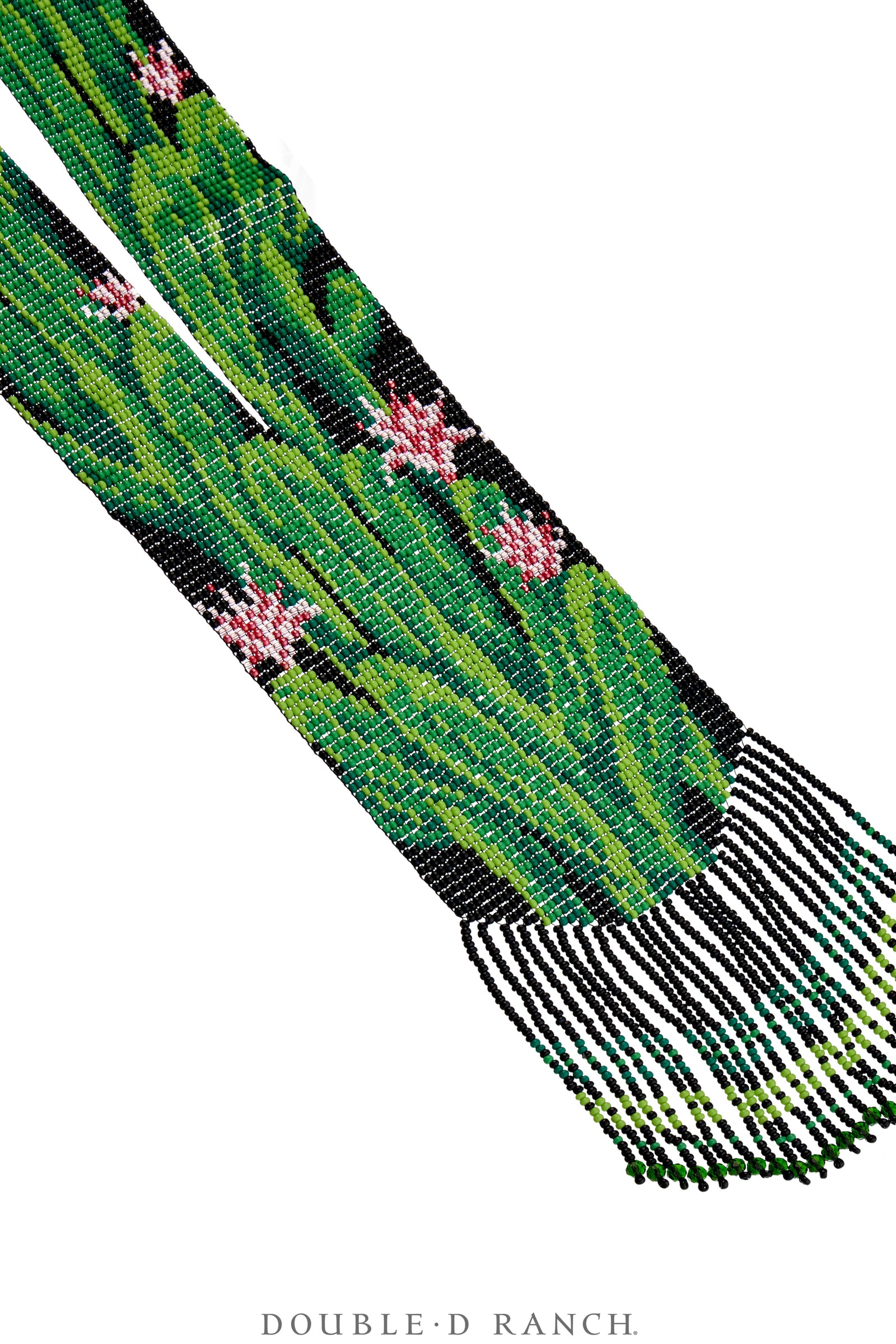 Necklace, Woven Bead, Glass, Cactus Motif, Contemporary, 3591