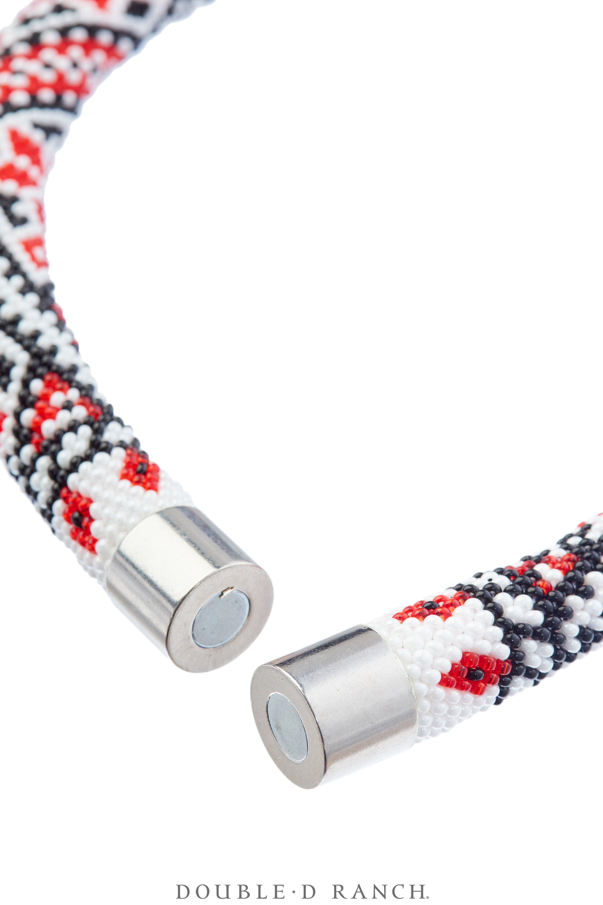 Necklace, Woven Bead, Glass, Choker, Floral Motif, Contemporary, 3592