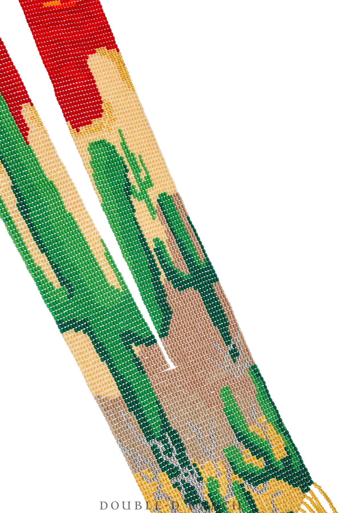 Necklace, Woven Bead, Glass, Desert Cactus Motif, Contemporary, 3593