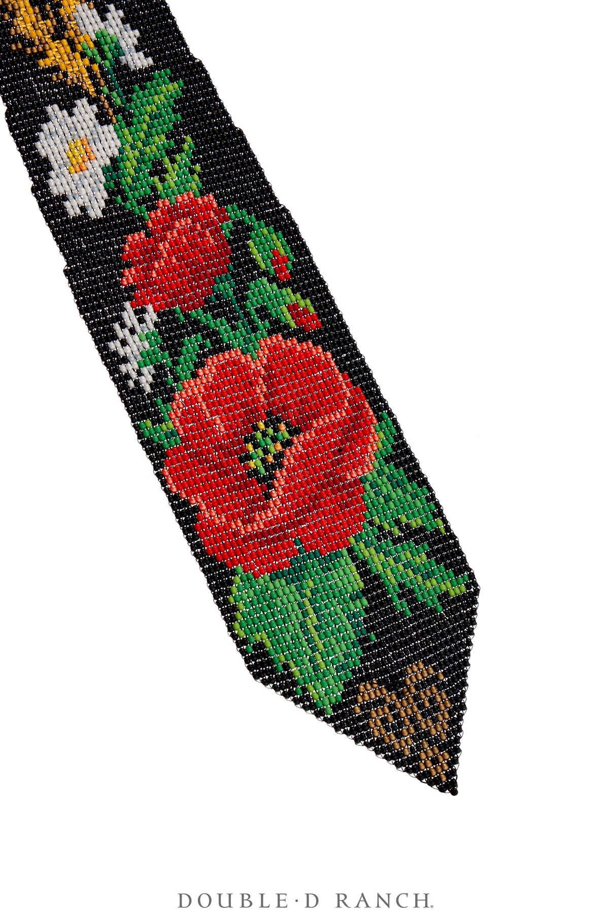 Necklace, Woven Bead, Glass, Floral Motif, Contemporary, 3594