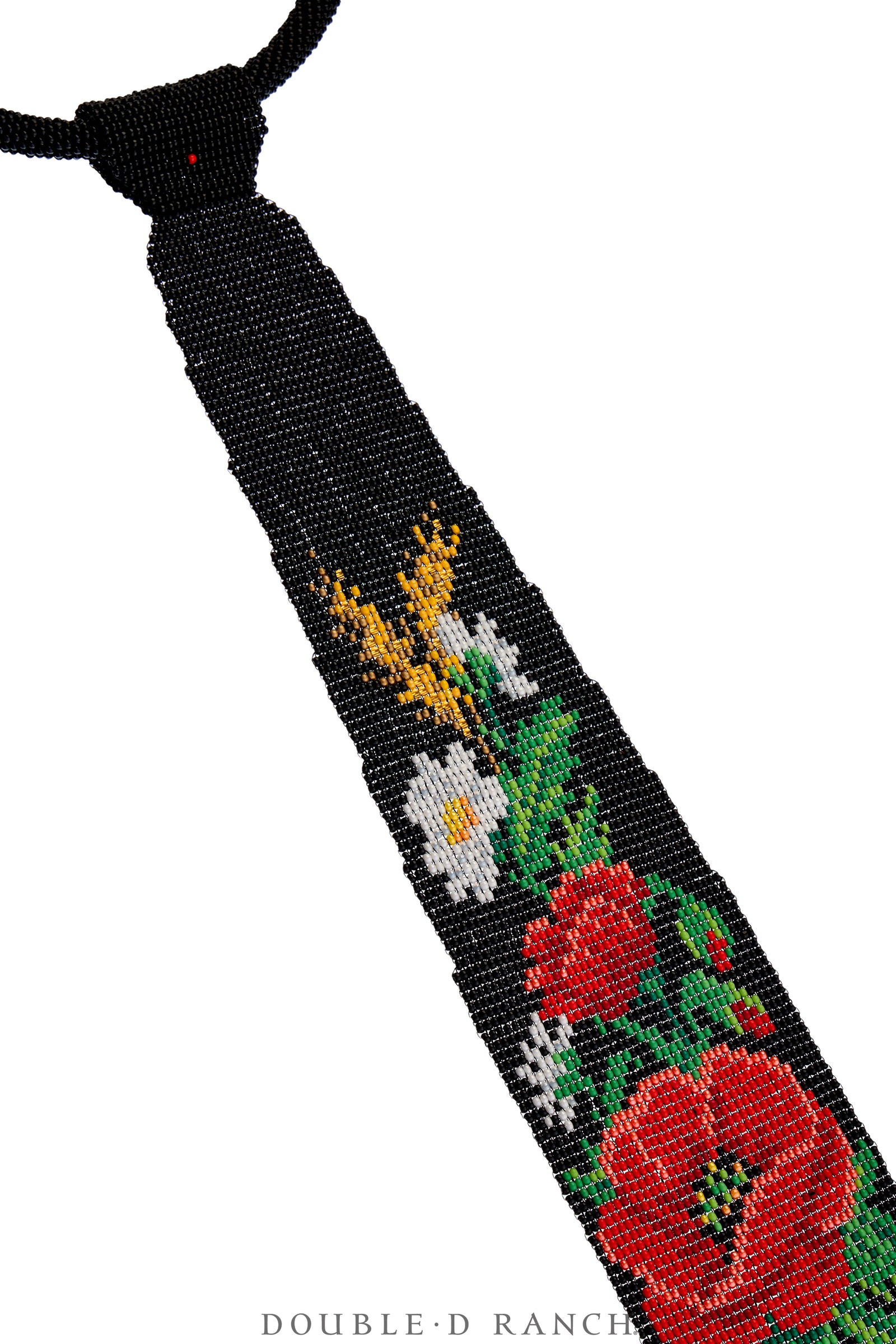 Necklace, Woven Bead, Glass, Floral Motif, Contemporary, 3594