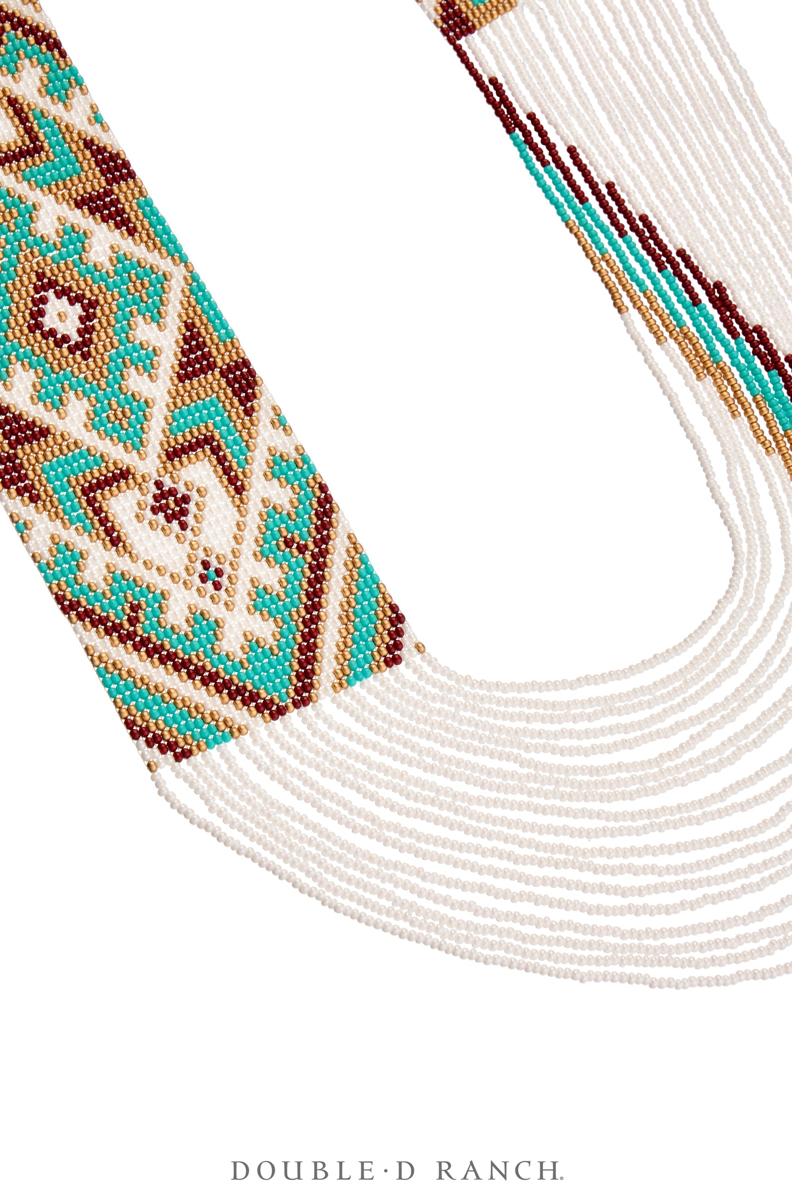 Necklace, Woven Bead, Glass, Geometric Motif, Contemporary, 3596