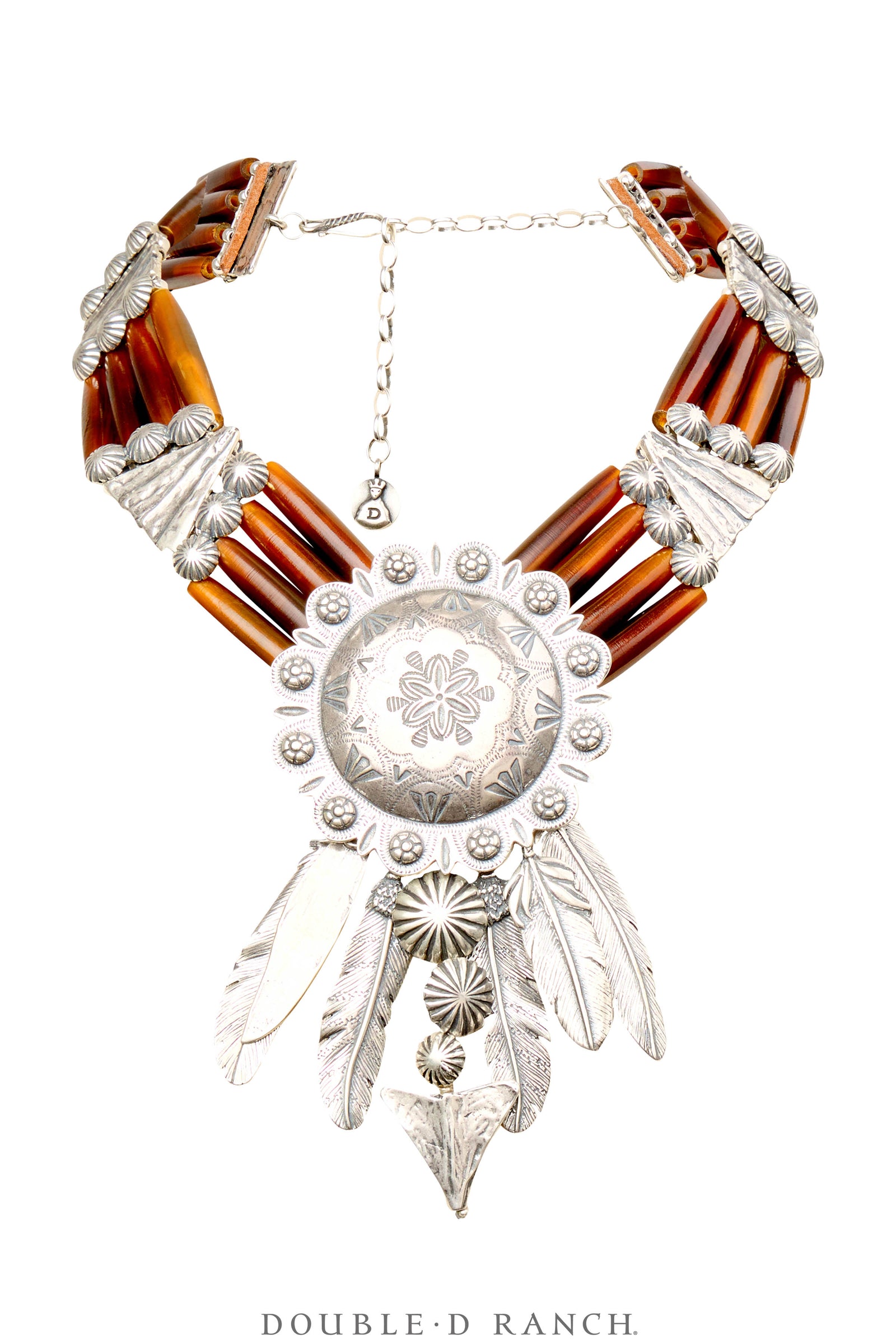 Necklace, Mummy's Bundle, by Double D Ranch, Nokomis, Collar, Feathers, 101