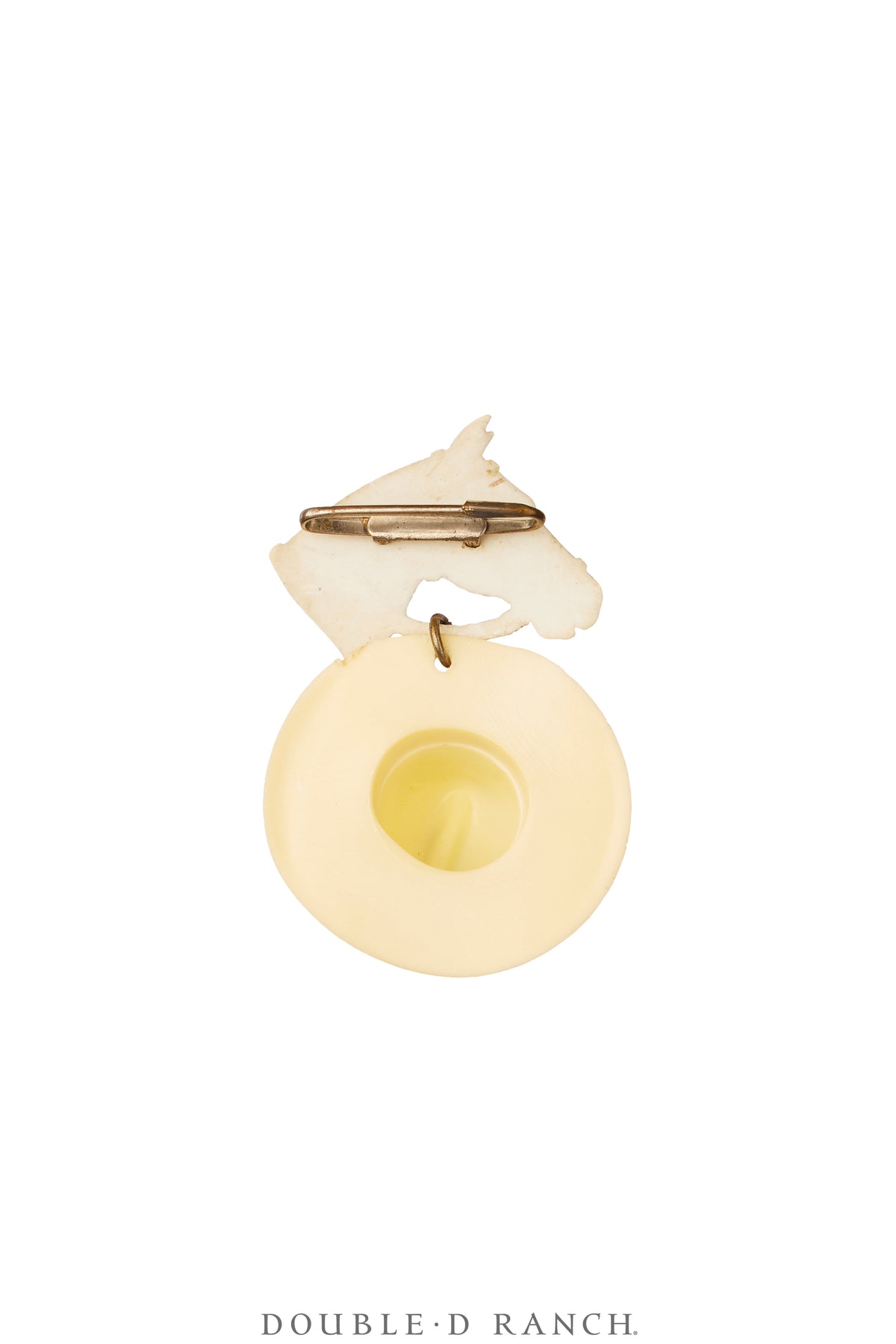 Pin, Celluloid, Horse & Cowboy Hat, Vintage, Mid Century, 1199