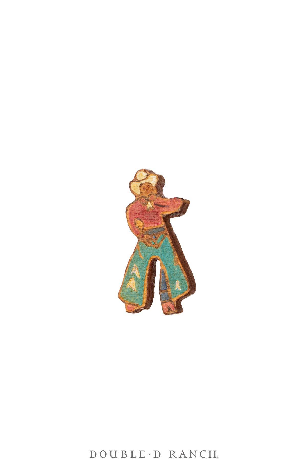 Pin, Wood, Cowboy in Chaps, Vintage, 1204