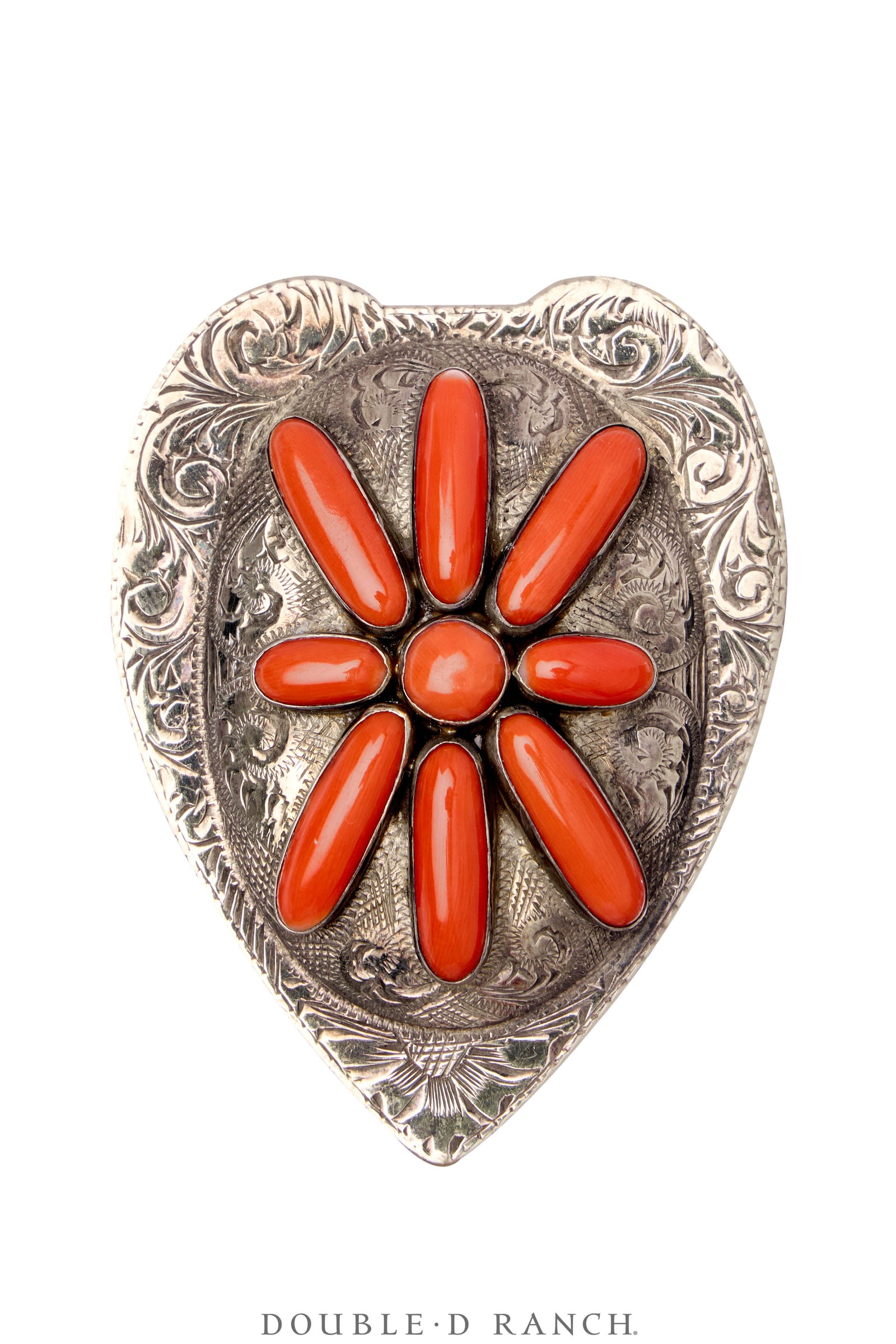 Scarf Slide, Coral, Upcycled, Vintage, 1221