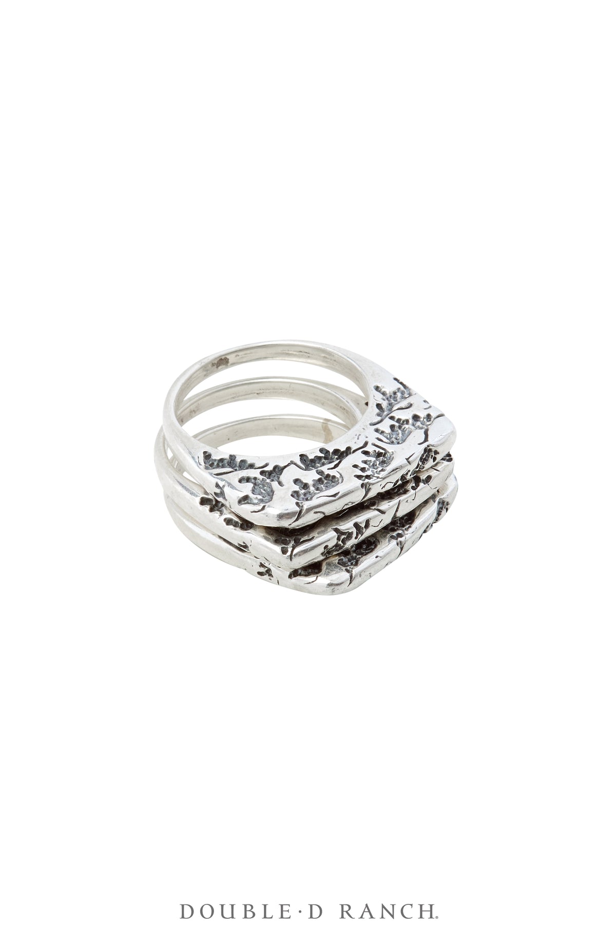 Ring, Dian Malouf, Sterling Silver, Stacker, Hallmark, Contemporary, 1686