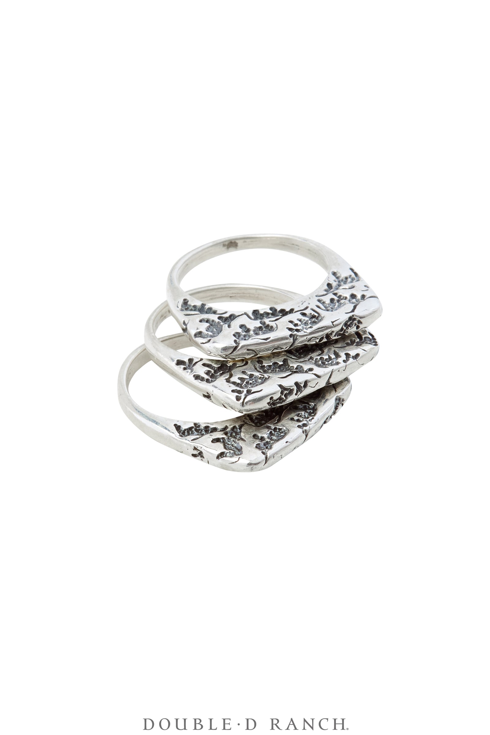 Ring, Dian Malouf, Sterling Silver, Stacker, Hallmark, Contemporary, 1686