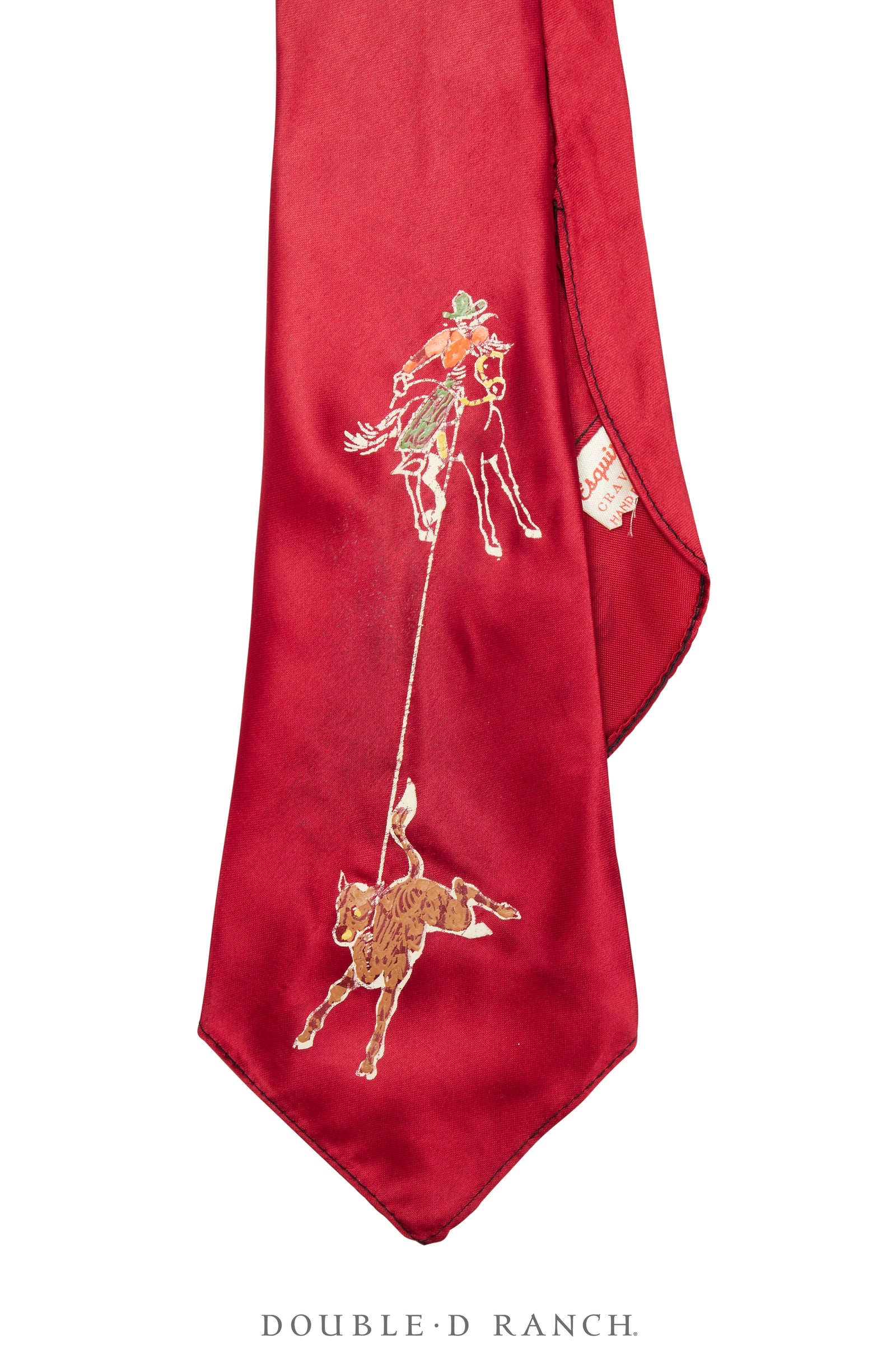 Miscellaneous, Necktie, Handpainted, Roping,  Vintage, ‘40's  1131