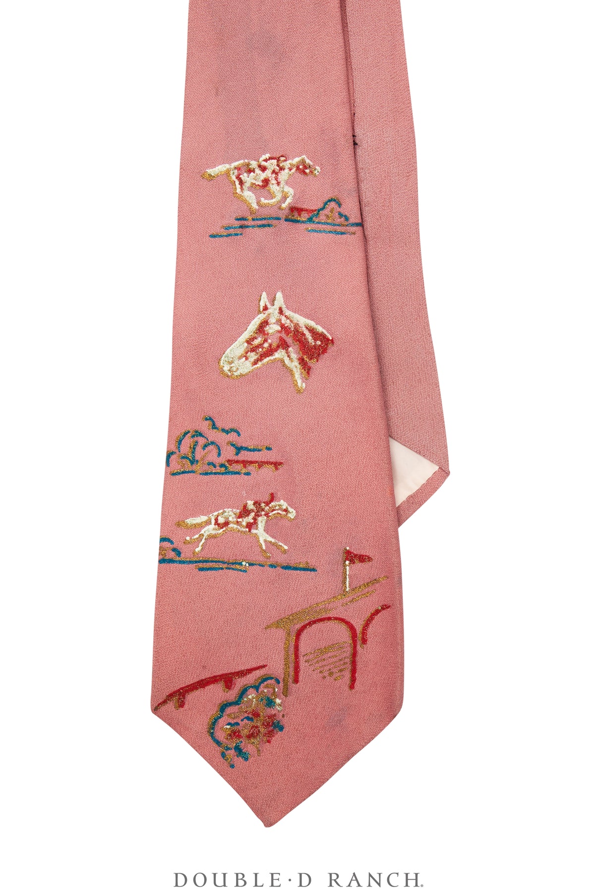 Miscellaneous, Necktie, Handpainted, Horse, Vintage, ‘40's , 1133