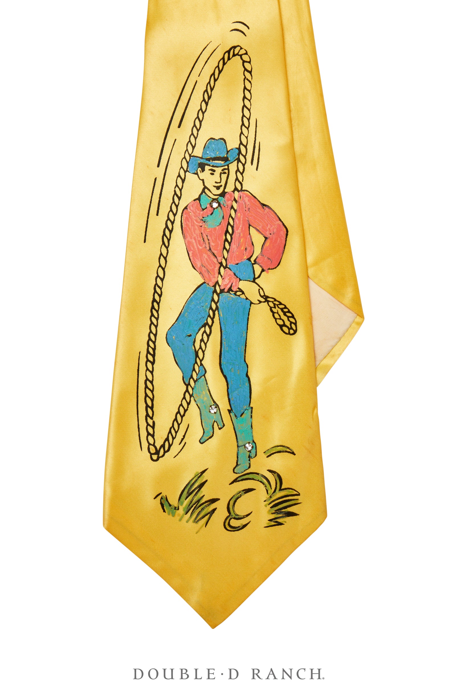 Miscellaneous, Necktie, Handpainted, Trick Roper,  Vintage, ‘50's 1129