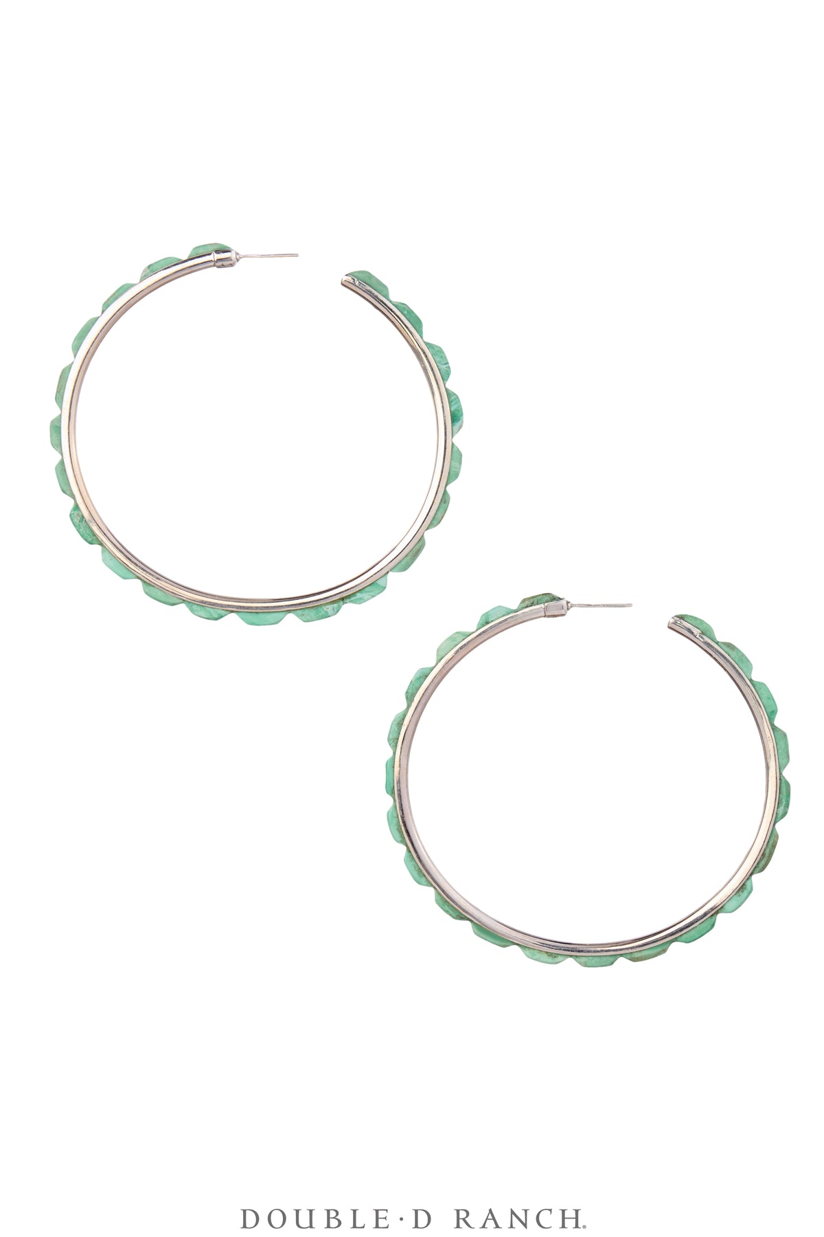 Earrings, Hoop, X-Large,  Mint, Contemporary, 2067