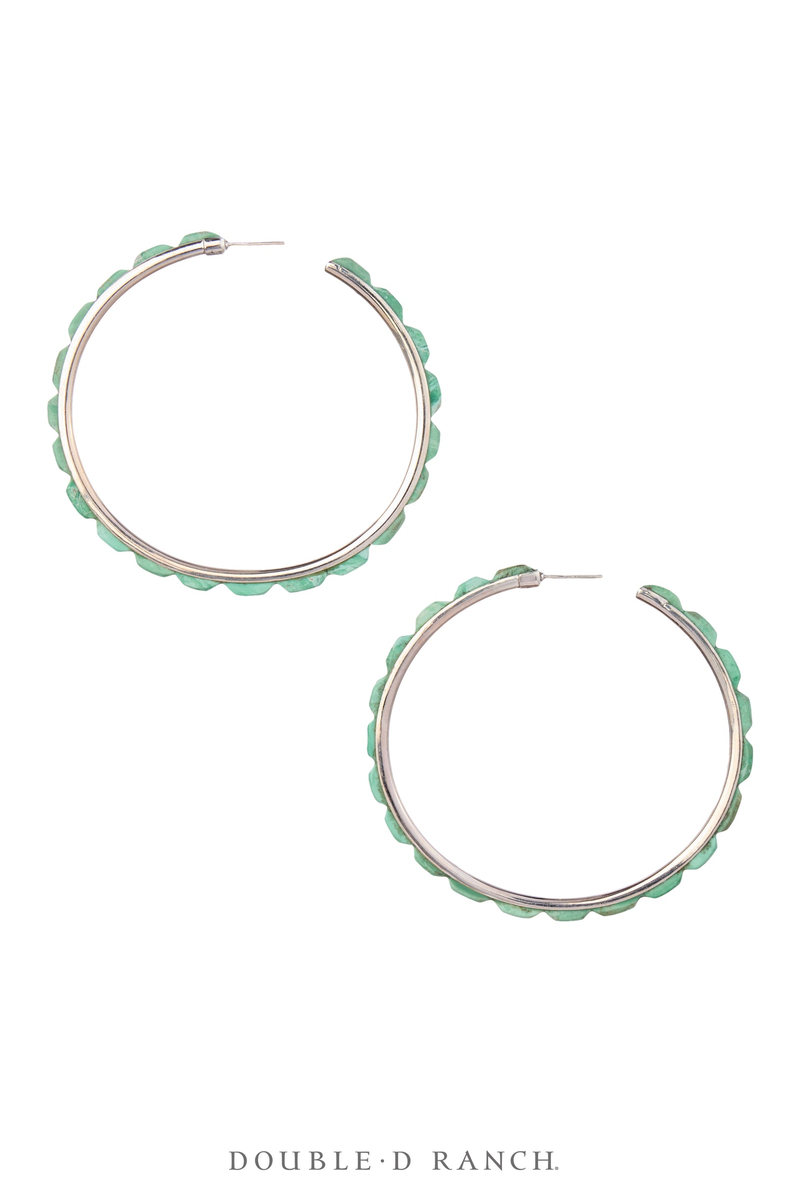 Earrings, Hoop, X-Large,  Mint, Contemporary, 2067