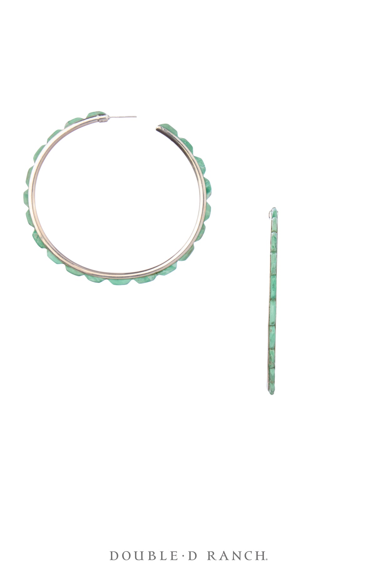 Earrings, Hoop, X-Large,  Mint, Contemporary, 2067