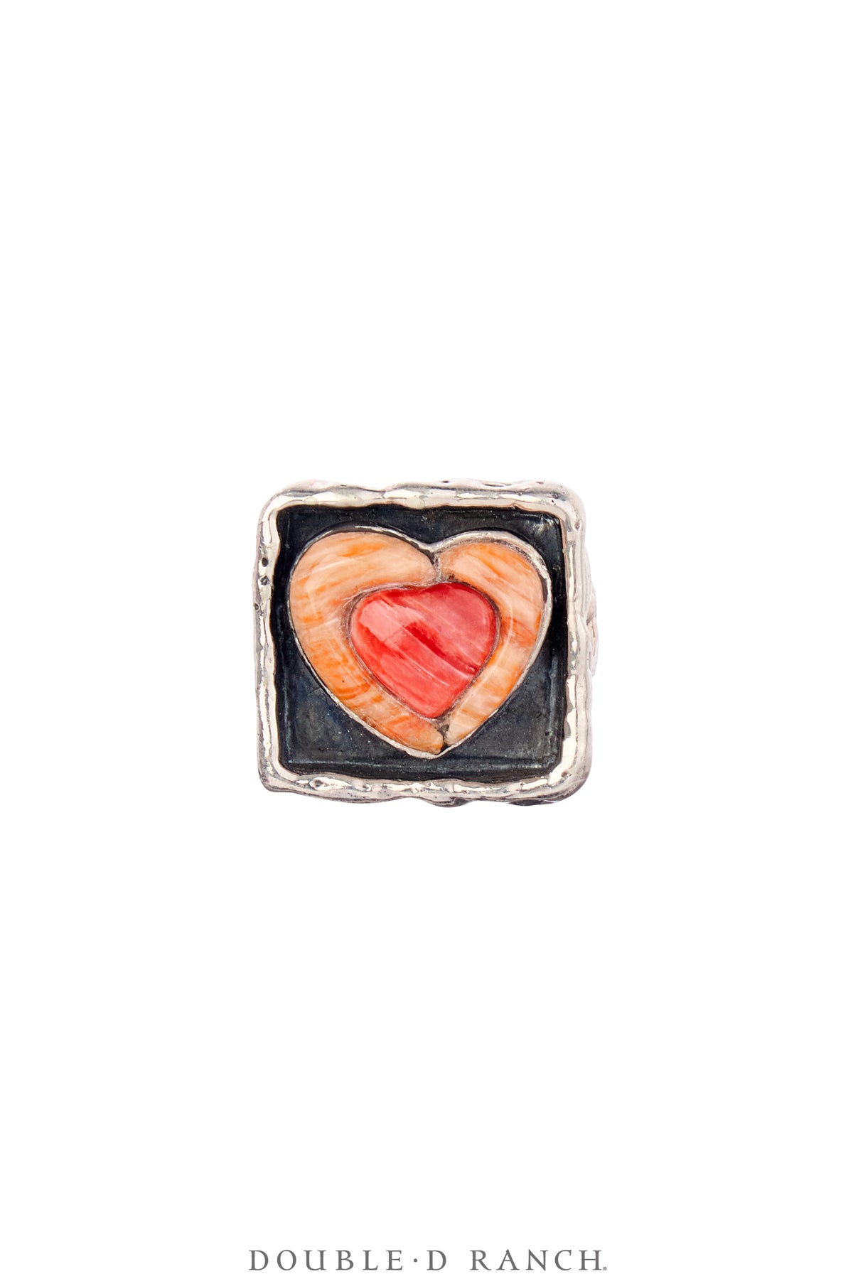 Ring, Inlay, Heart, Orange Spiny, Hallmark, Contemporary, 835C