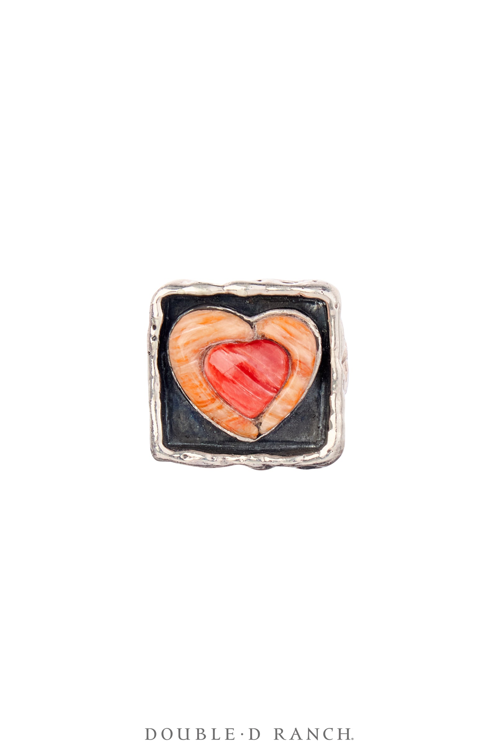 Ring, Inlay, Heart, Orange Spiny, Hallmark, Contemporary, 835C