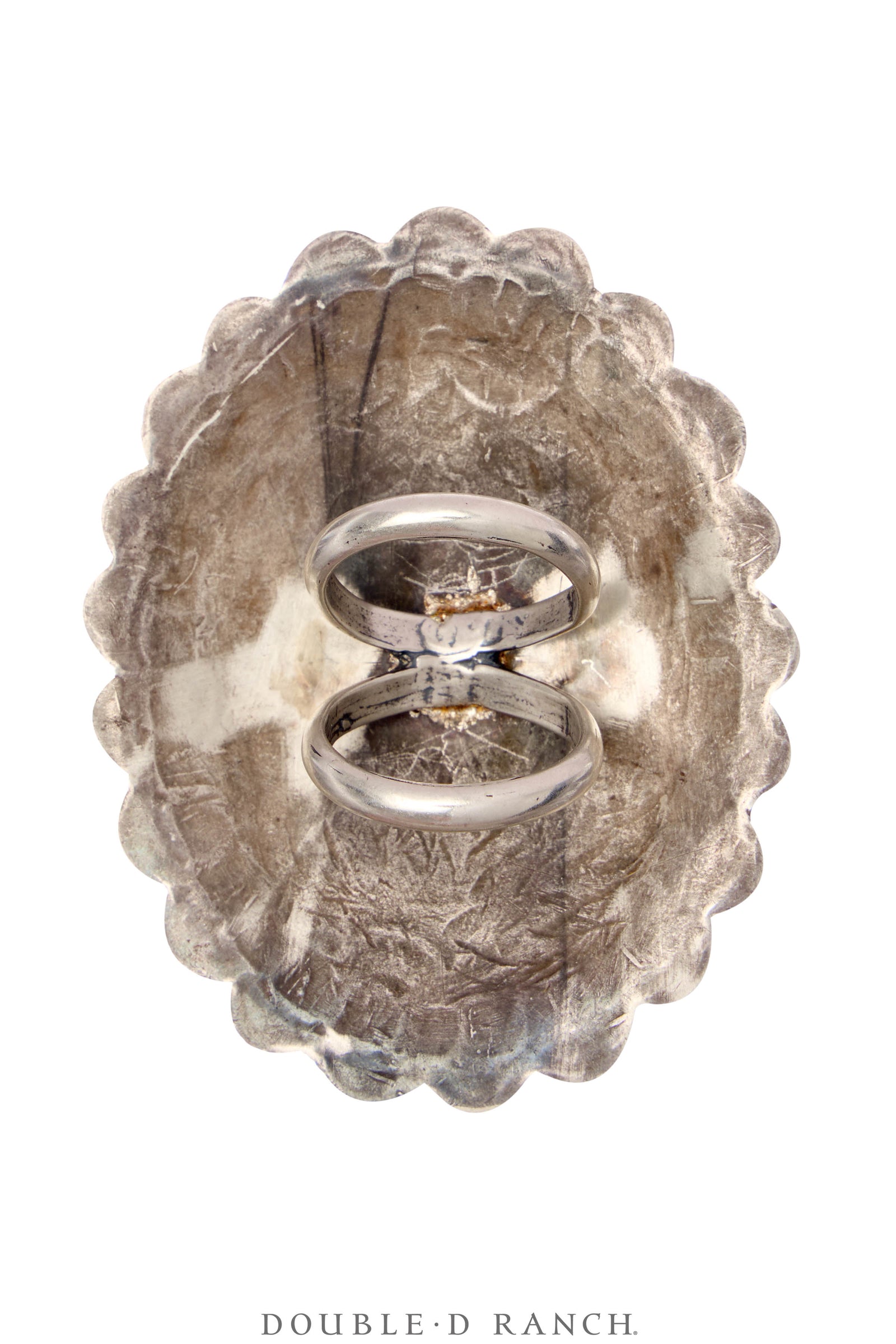 Scarf Slide, Concho, Turquoise, 3rd Phase, Upcycled, Vintage, 1217