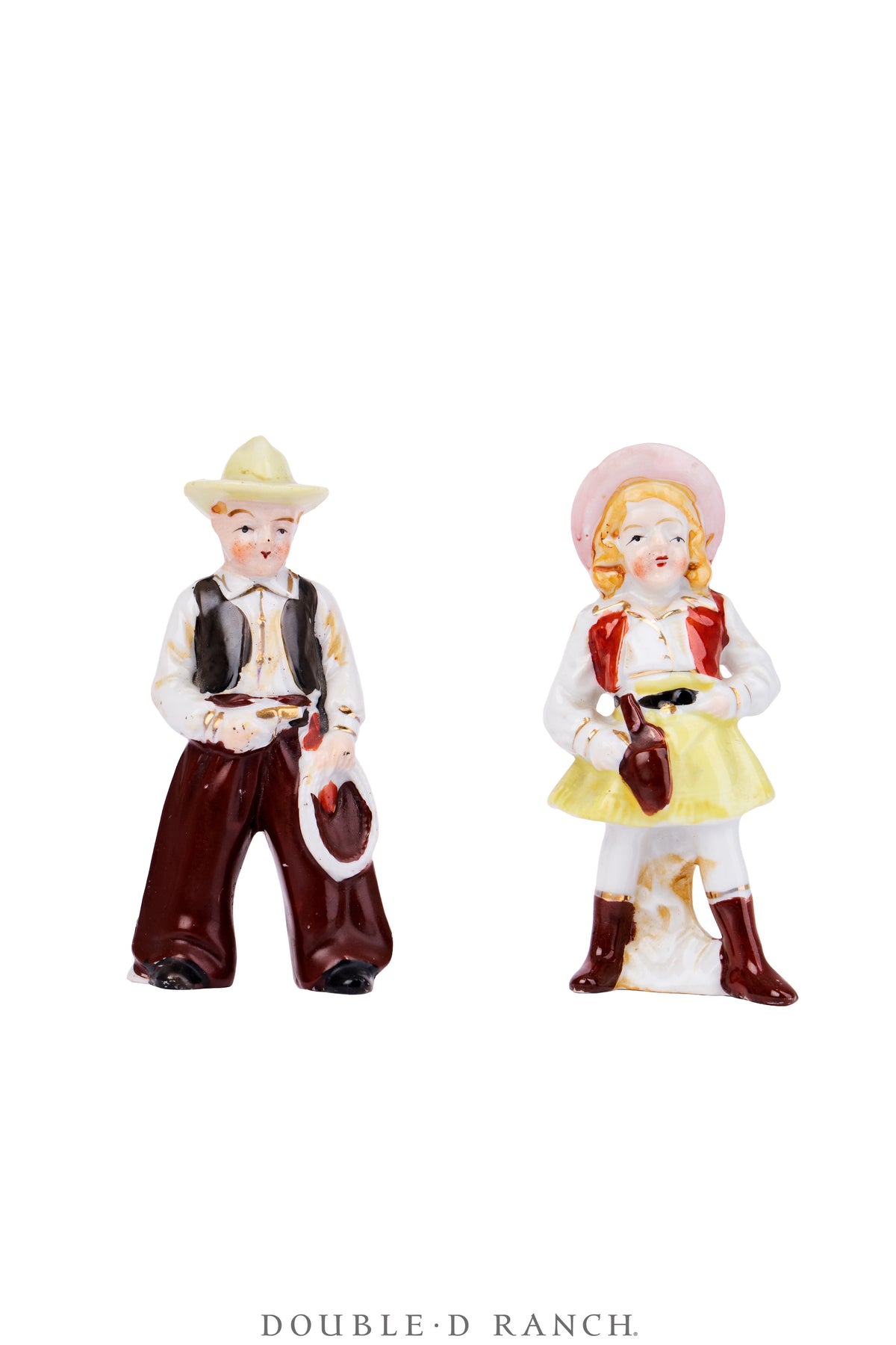 Miscellaneous, Tschoskys, Porcelain, Cowboy & Cowgirl Pair, 5 1/2" Vintage ‘50s, 1389