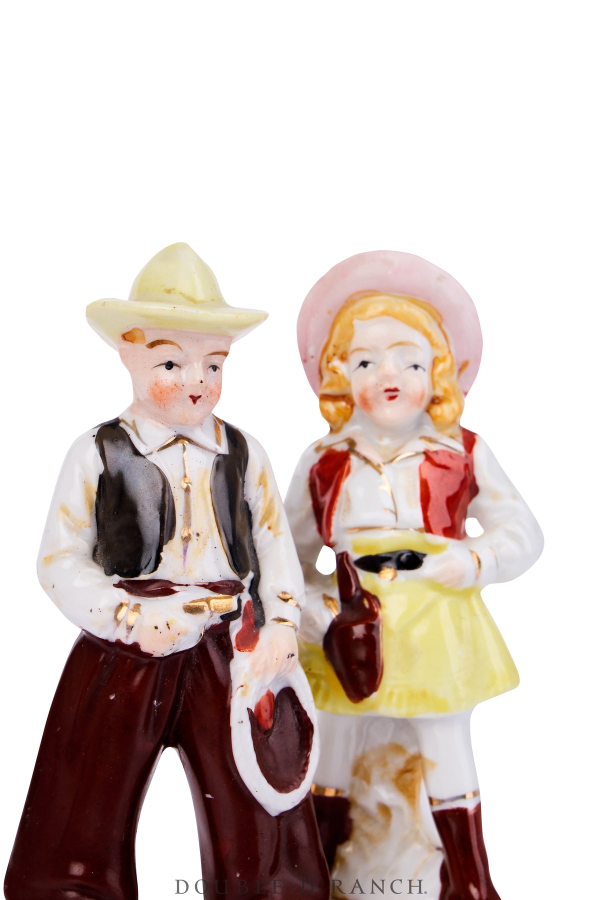 Miscellaneous, Tschoskys, Porcelain, Cowboy & Cowgirl Pair, 5 1/2" Vintage ‘50s, 1389