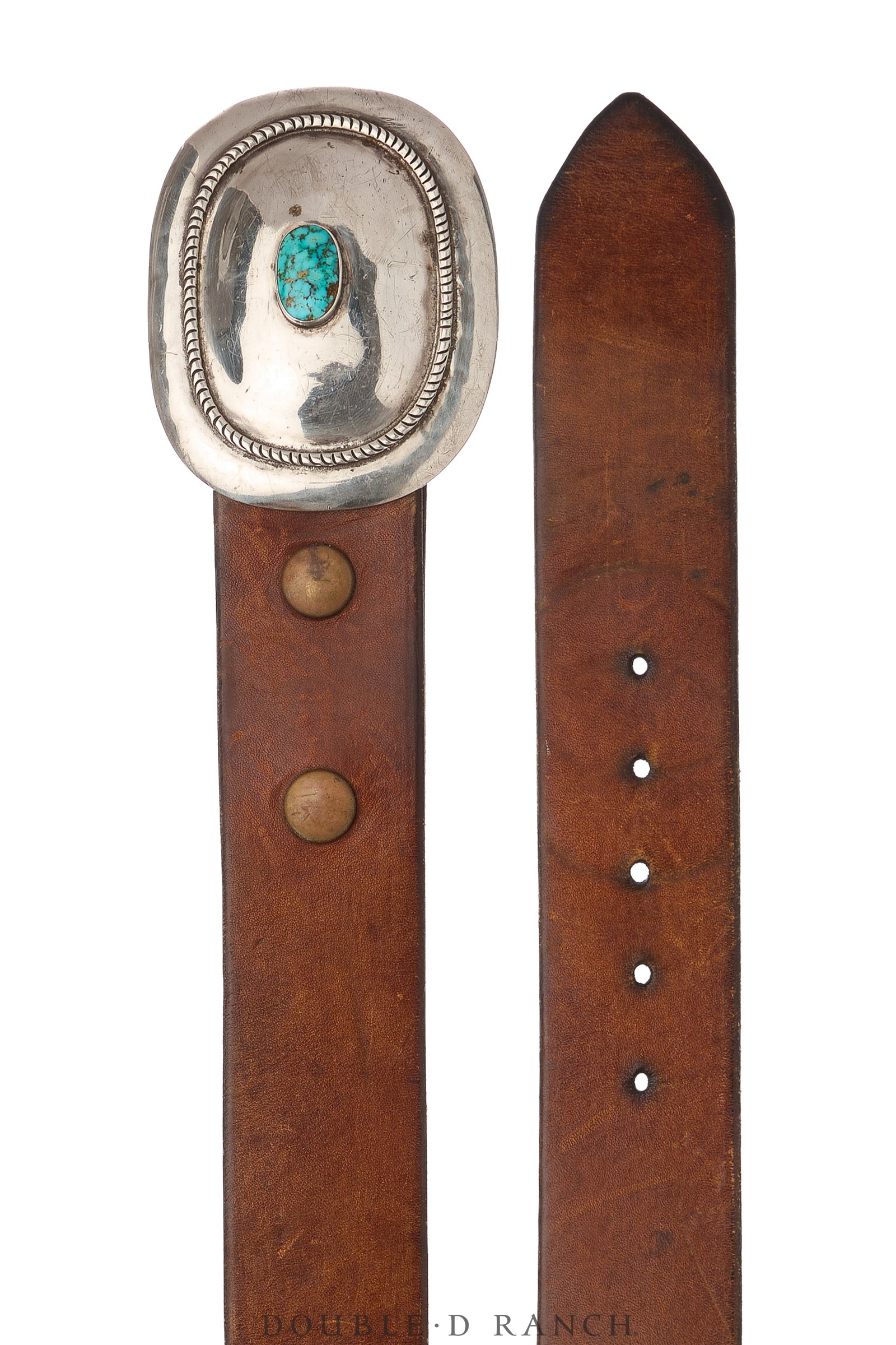 Belt, A Vintage, Buckle, Concho, Turquoise, Hallmark, Vintage, 748