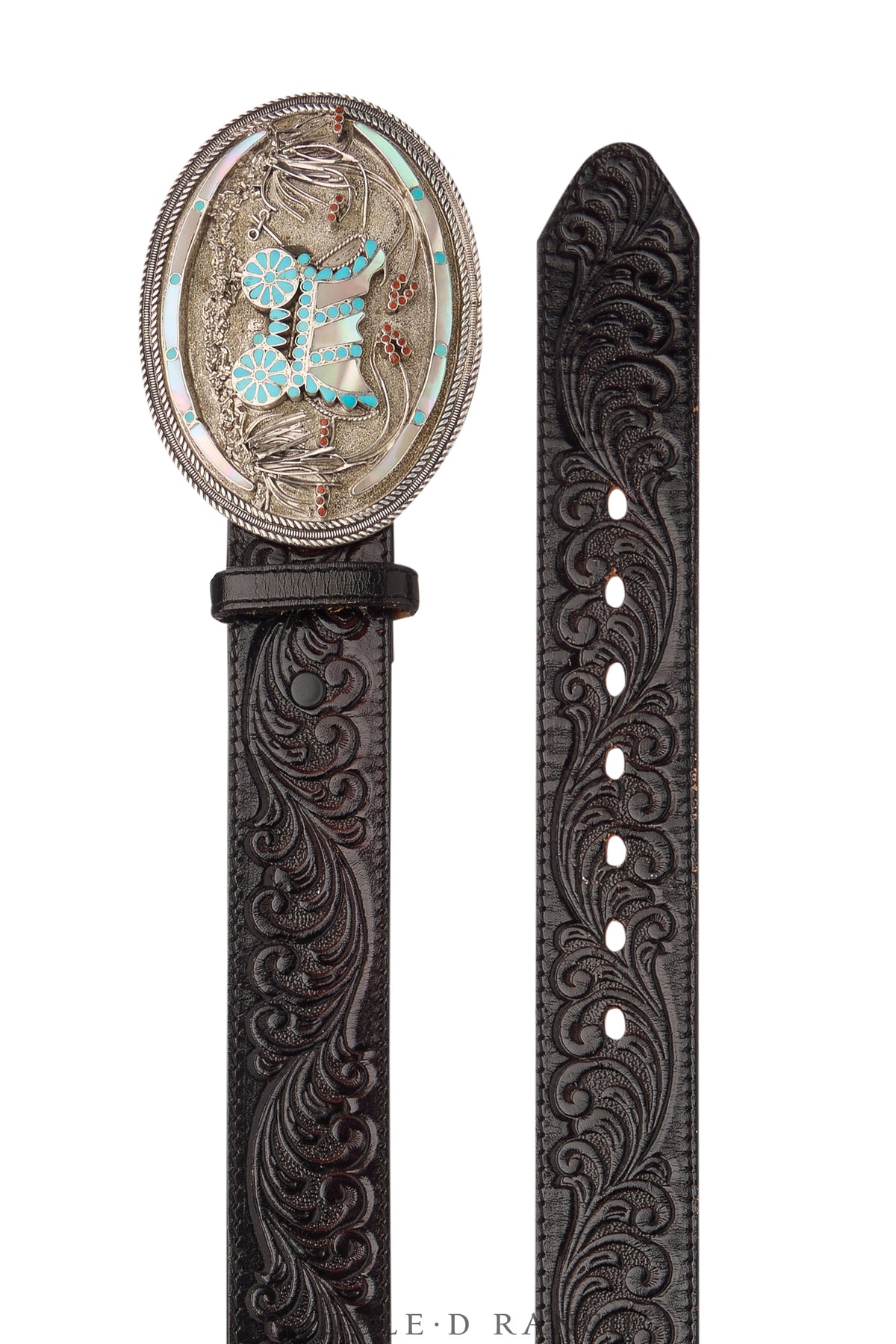 Belt, A Vintage, Buckle, Inlay, Conestoga Wagon, Dishta Hallmark, Vintage, 750