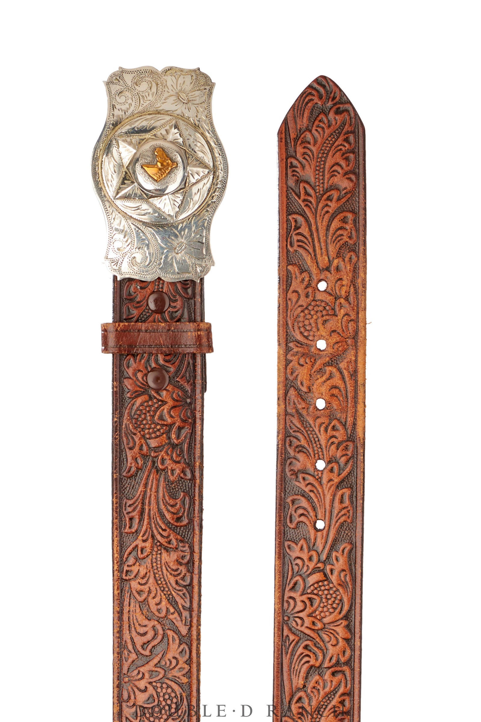 Belt, A Vintage, Buckle, Western, Horse Profile, Sterling Silver & 14K Gold,  Hallmark, Vintage late ‘40s, 798