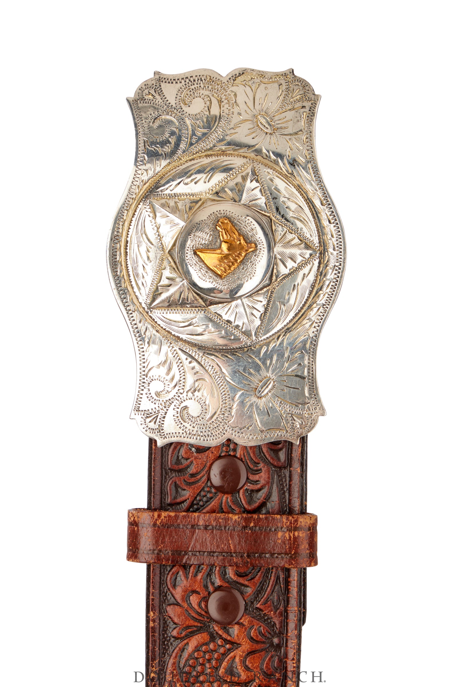 Belt, A Vintage, Buckle, Western, Horse Profile, Sterling Silver & 14K Gold,  Hallmark, Vintage late ‘40s, 798