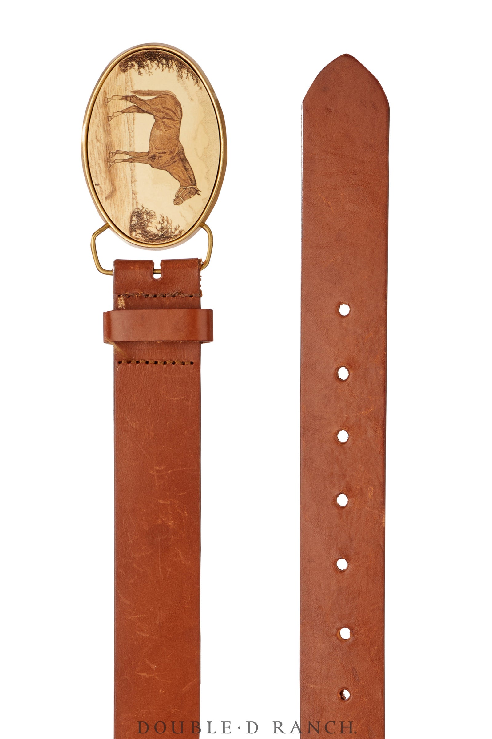 Belt, A Vintage, Buckle, Scrimshaw, Quarter Horse, Hallmark, Vintage, 806