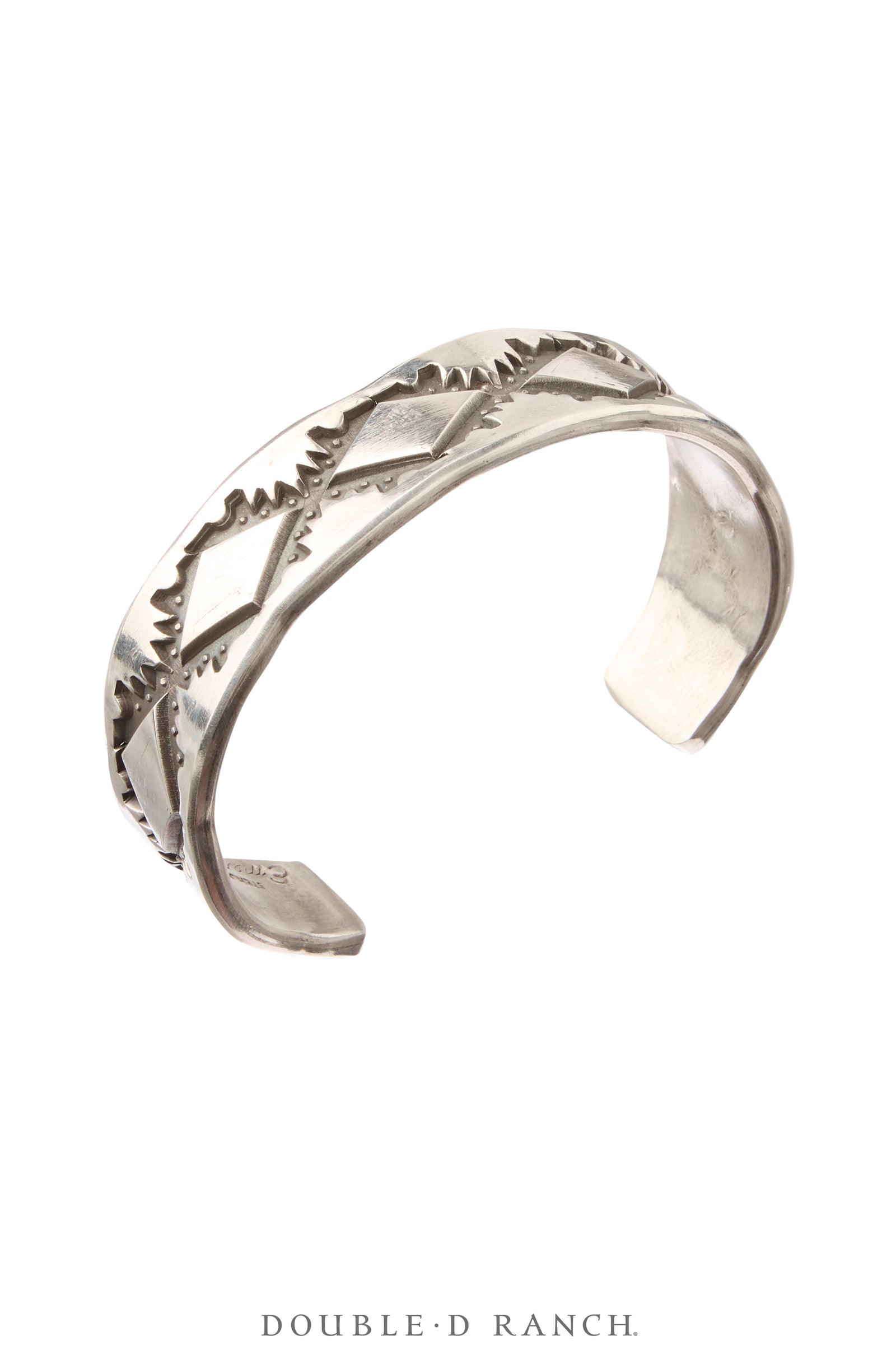 Cuff, Stampwork, Silver, Hallmark, Contemporary, 3987