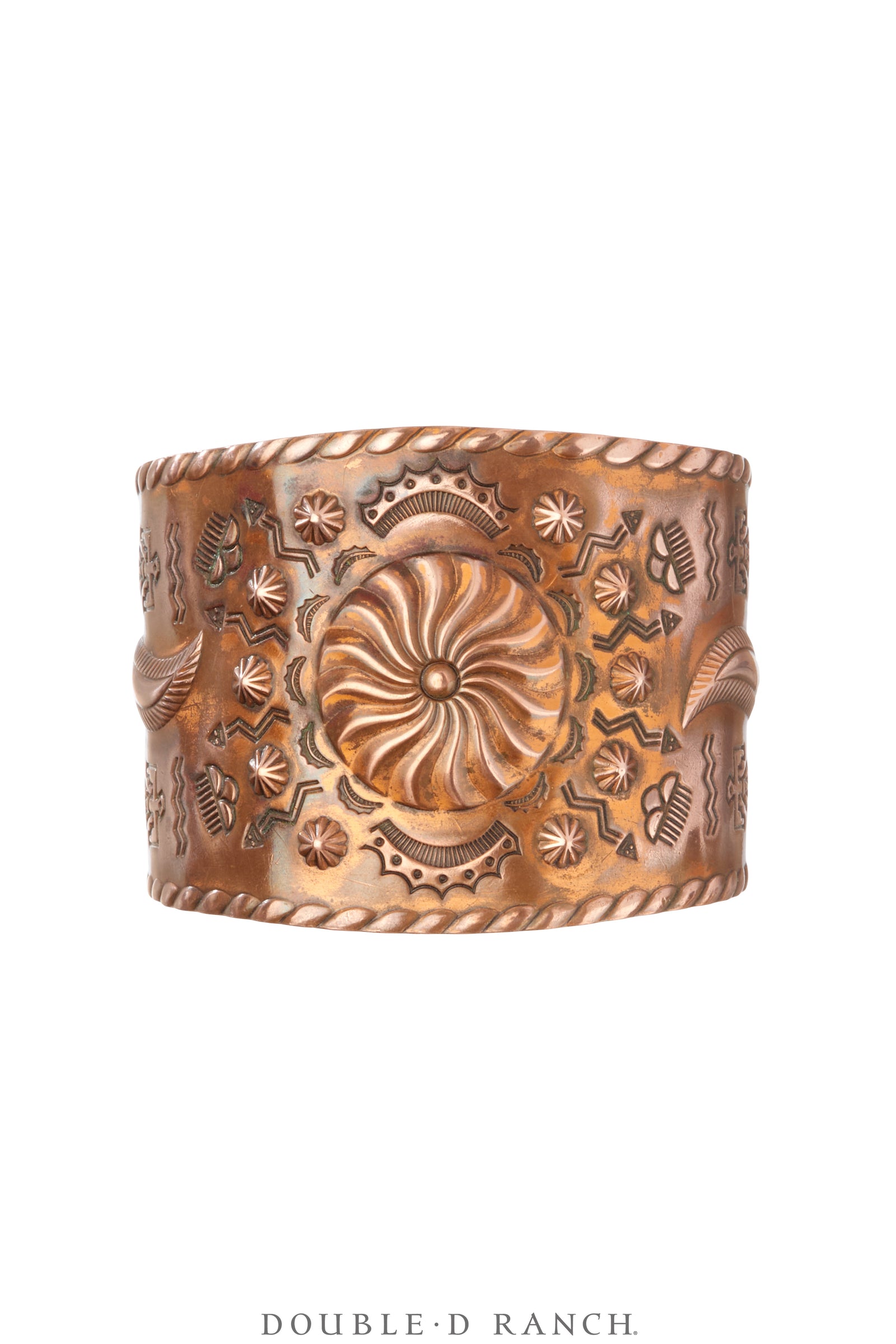 Cuff, Stampwork, Copper, Vintage, 3995