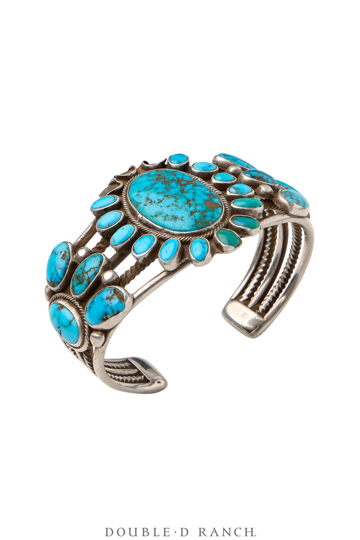 Cuff, Cluster, Turquoise, Flagstaff Old Pawn, Found Condition, Vintage ‘50s, 3996