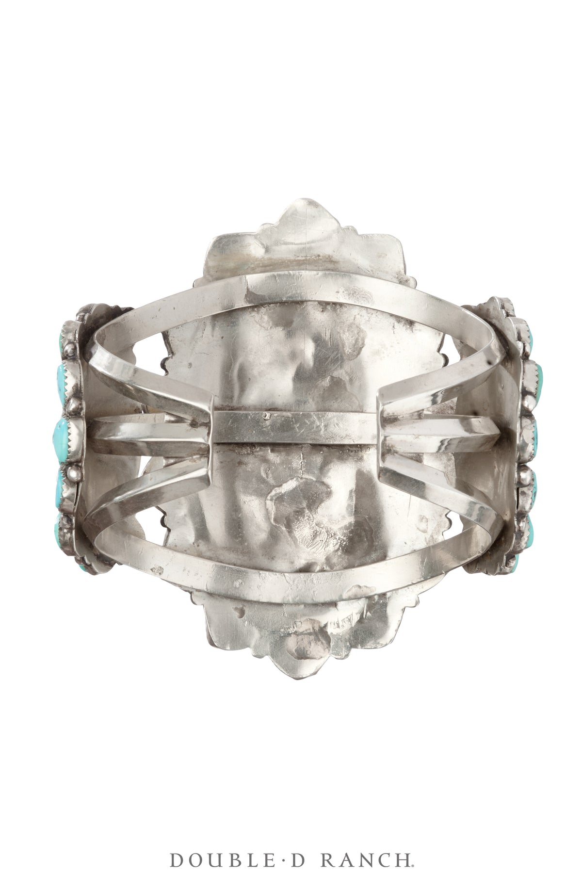 Cuff, Cluster, Turquoise, Outstanding Stones, Unmarked, Vintage ‘30s, 3998