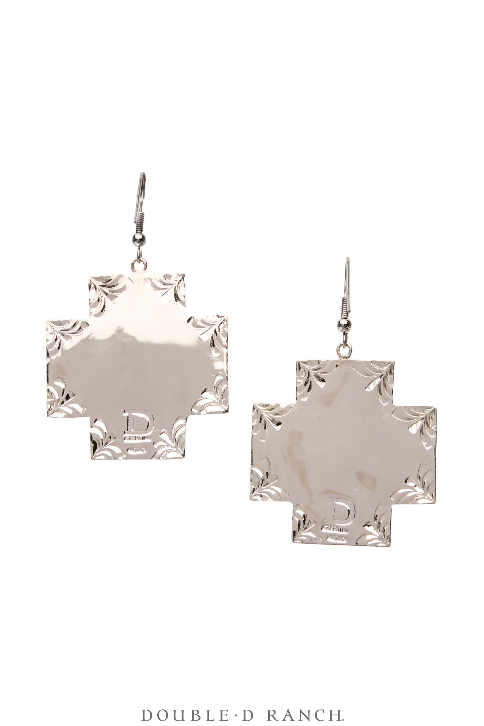 Earring, Novelty, Cross, Turquoise, Contemporary, 1890