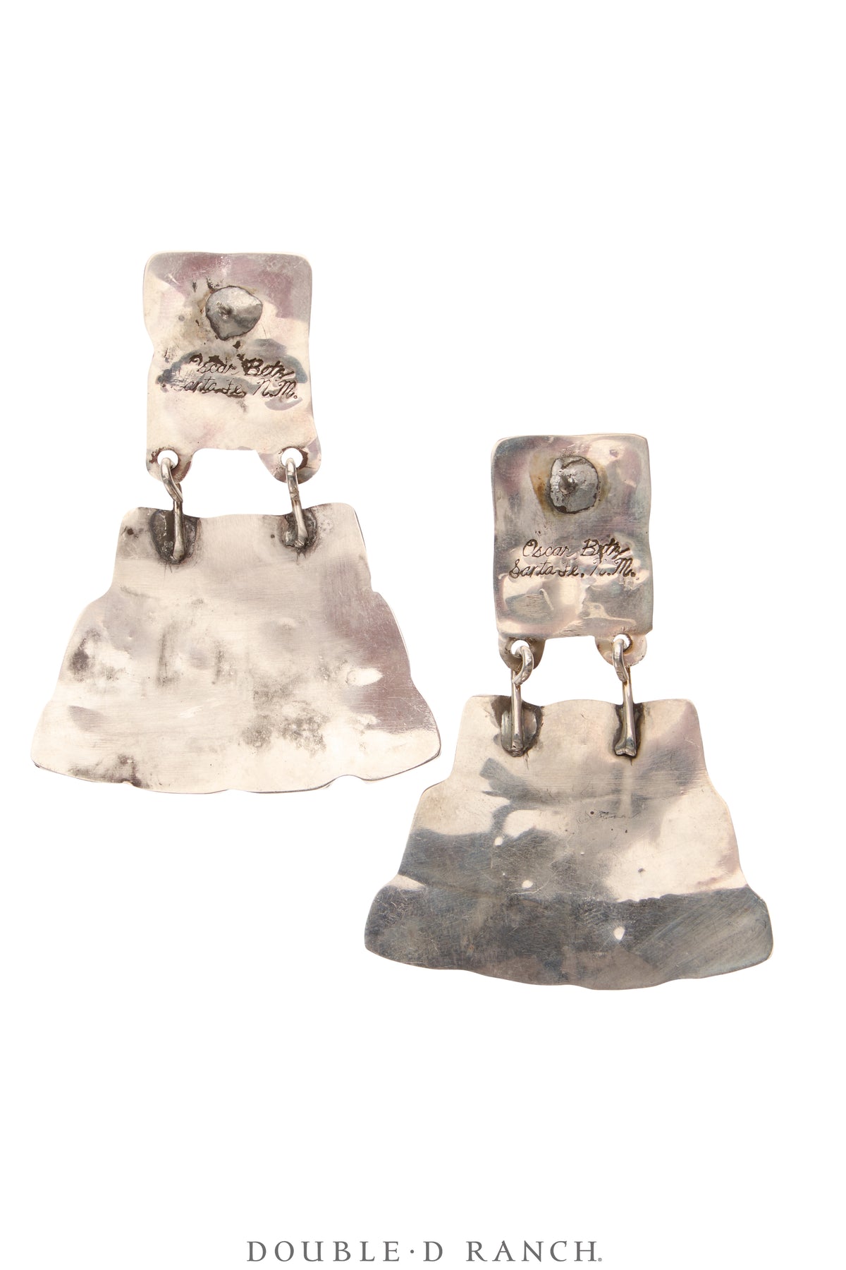 Earrings, Oscar Betz, Fan, Russian Amazonite, Hallmark, Contemporary, 2051