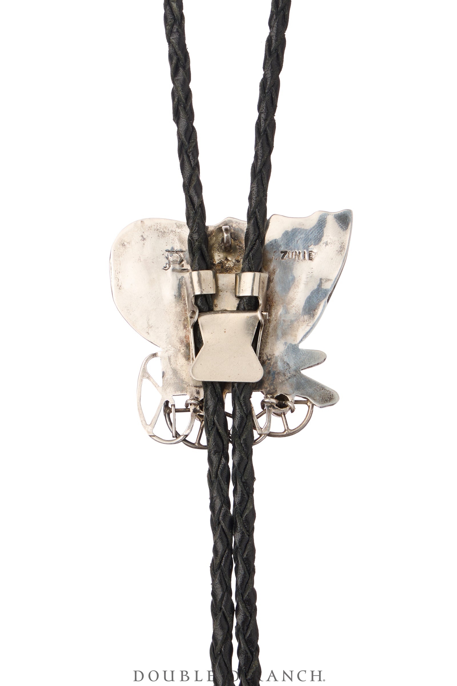 Bolo, Inlay, Mixed Stones, Conestoga Wagon with Wagon Wheel Tips, Hallmark, Vintage ‘60s, 3618