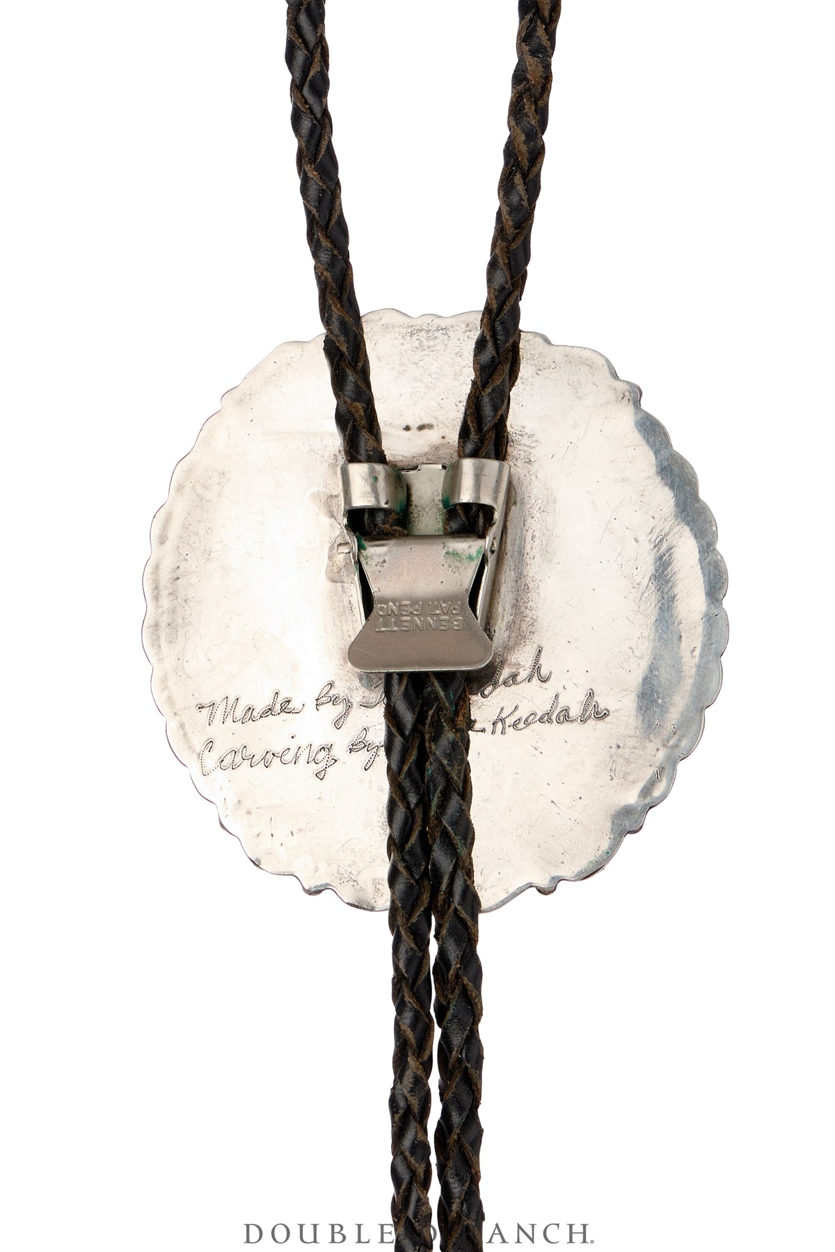 Bolo, Inlay, Turquoise With Shell, Horse Profile, Sterling Silver & 14K Gold, Hallmark, Vintage ‘70s, 3629