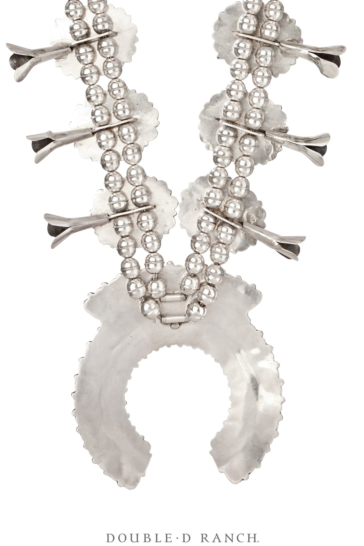 Necklace, Squash Blossom, Turquoise, Cluster, Ondelacy Attribution, Vintage, 3631