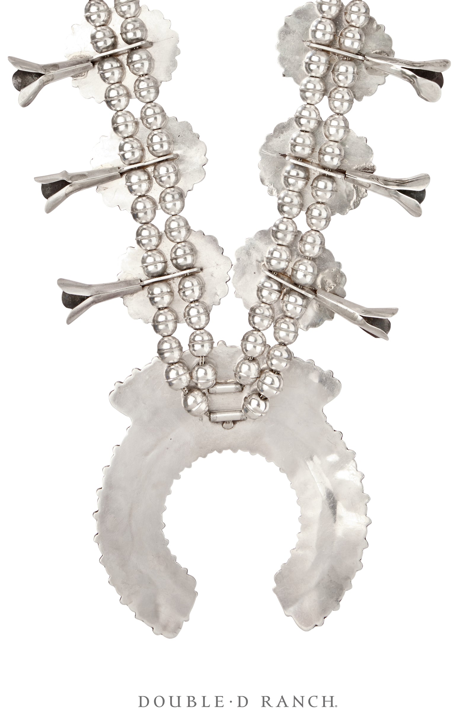 Necklace, Squash Blossom, Turquoise, Cluster, Ondelacy Attribution, Vintage, 3631