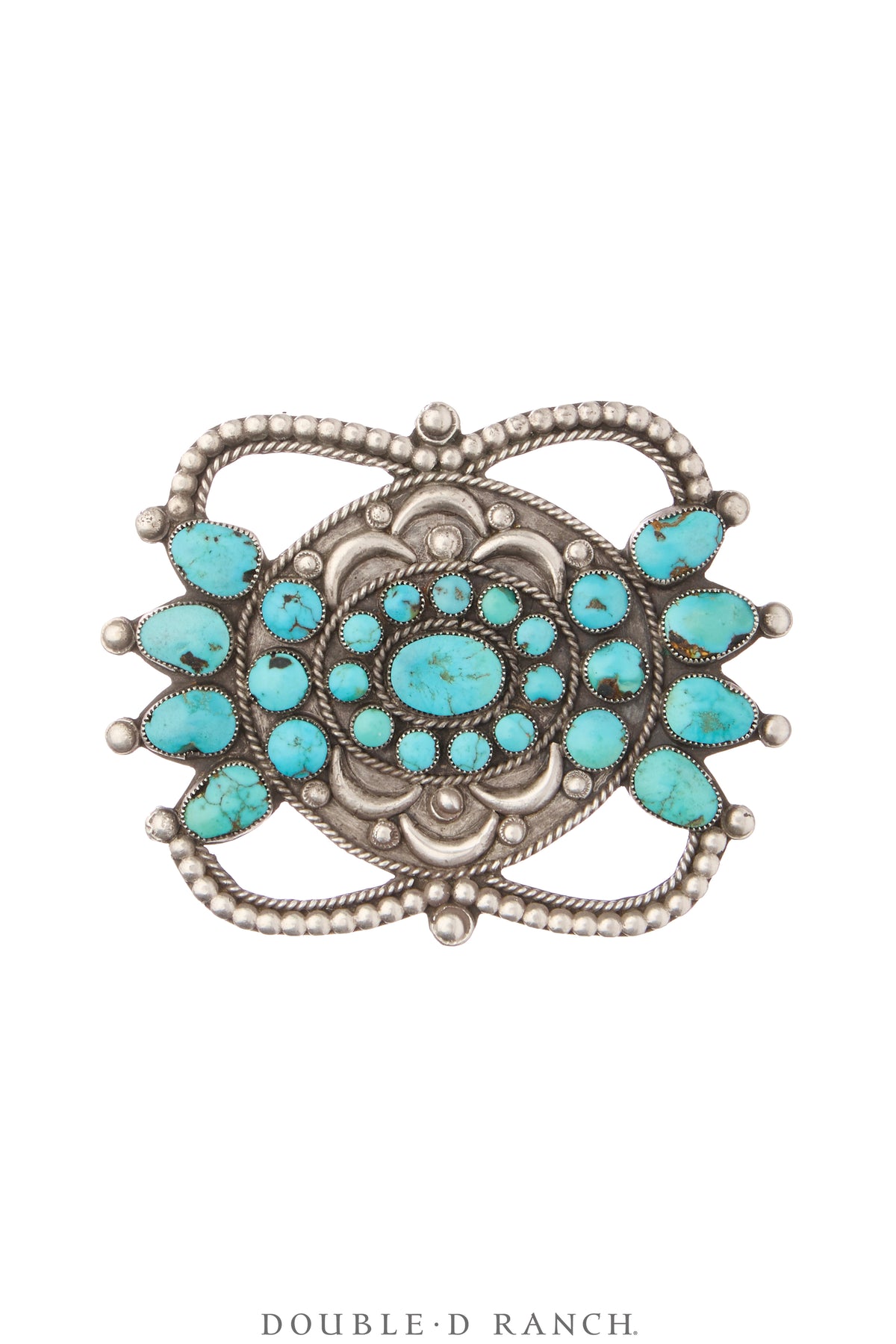 Pin, Cluster, Turquoise, Old Pawn, Mid Century, 1196