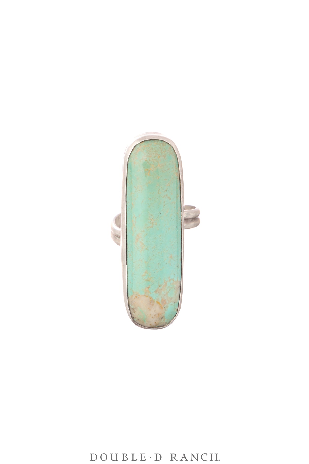 Ring, Natural Stone,  Turquoise, Long Oval, Hallmark, Vintage, 1824