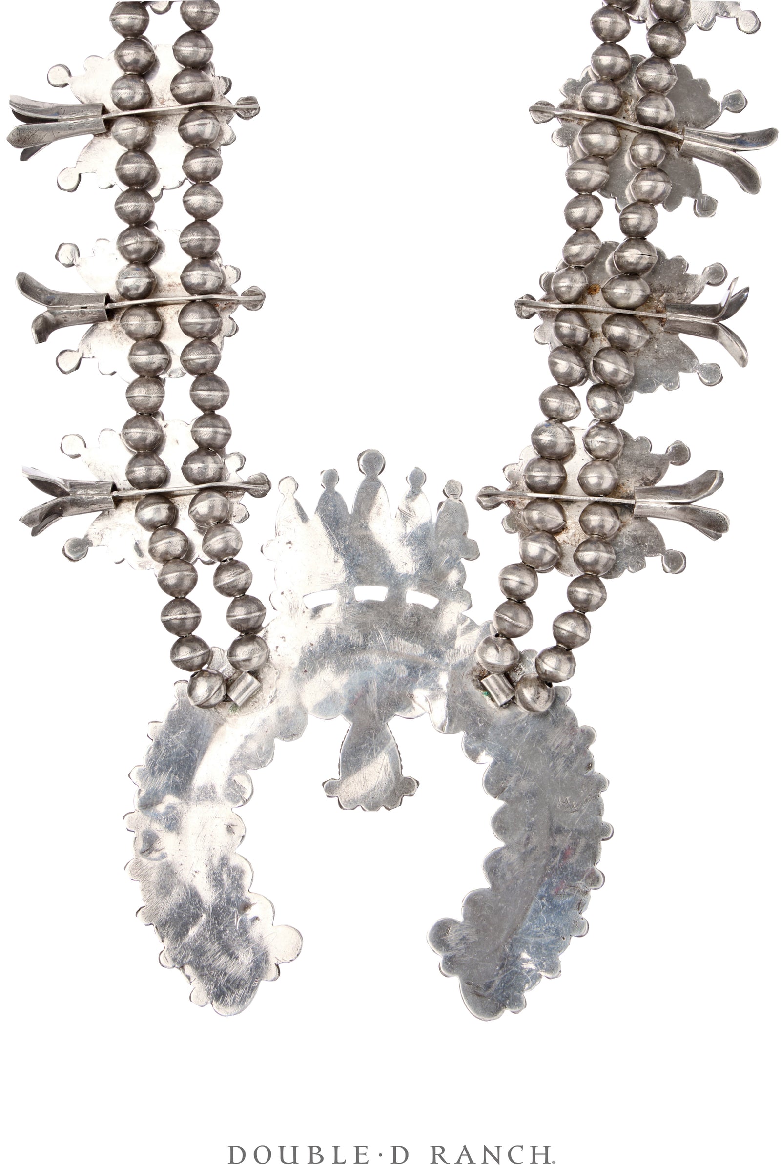 Necklace, Squash Blossom, Turquoise, Large Olla, Park Ave. Provenance, Vintage, 3641