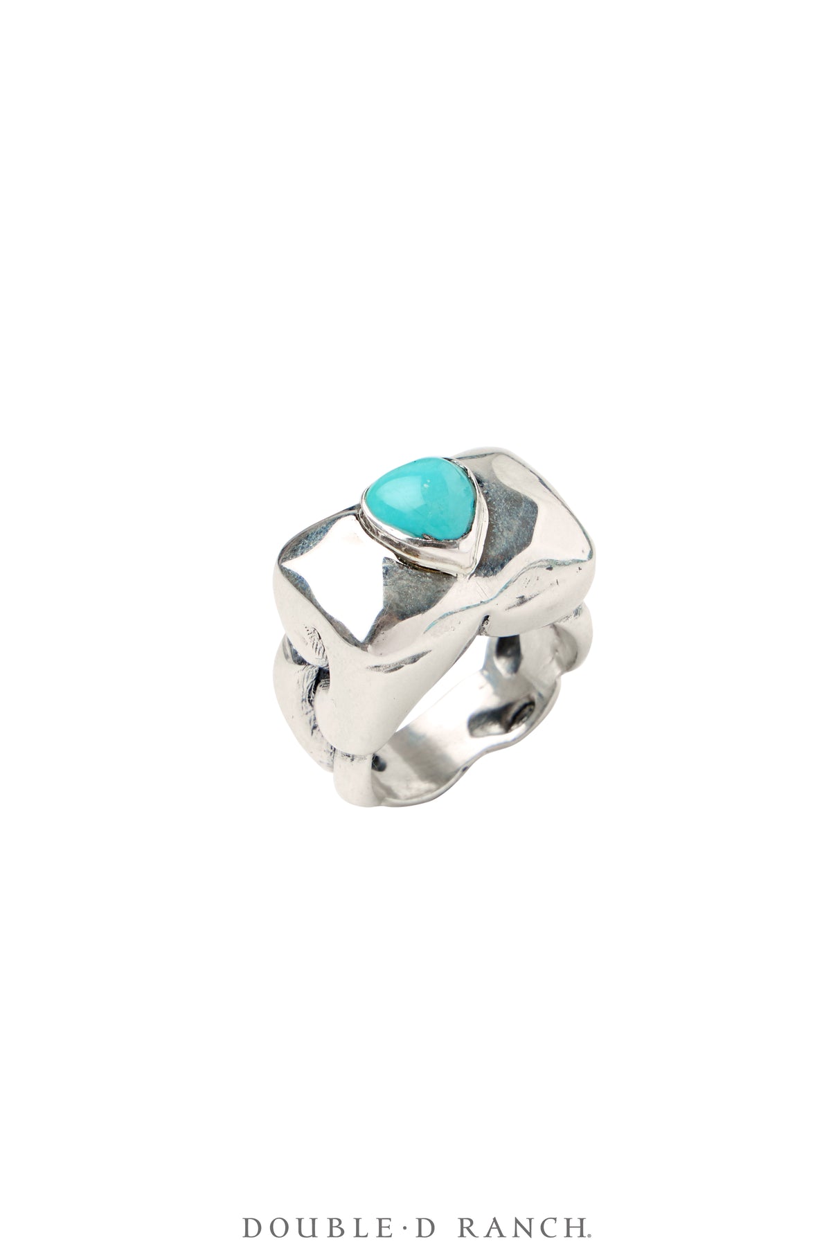 Ring, Dian Malouf, Turquoise, Sterling Silver, Hallmark, Contemporary, 1844