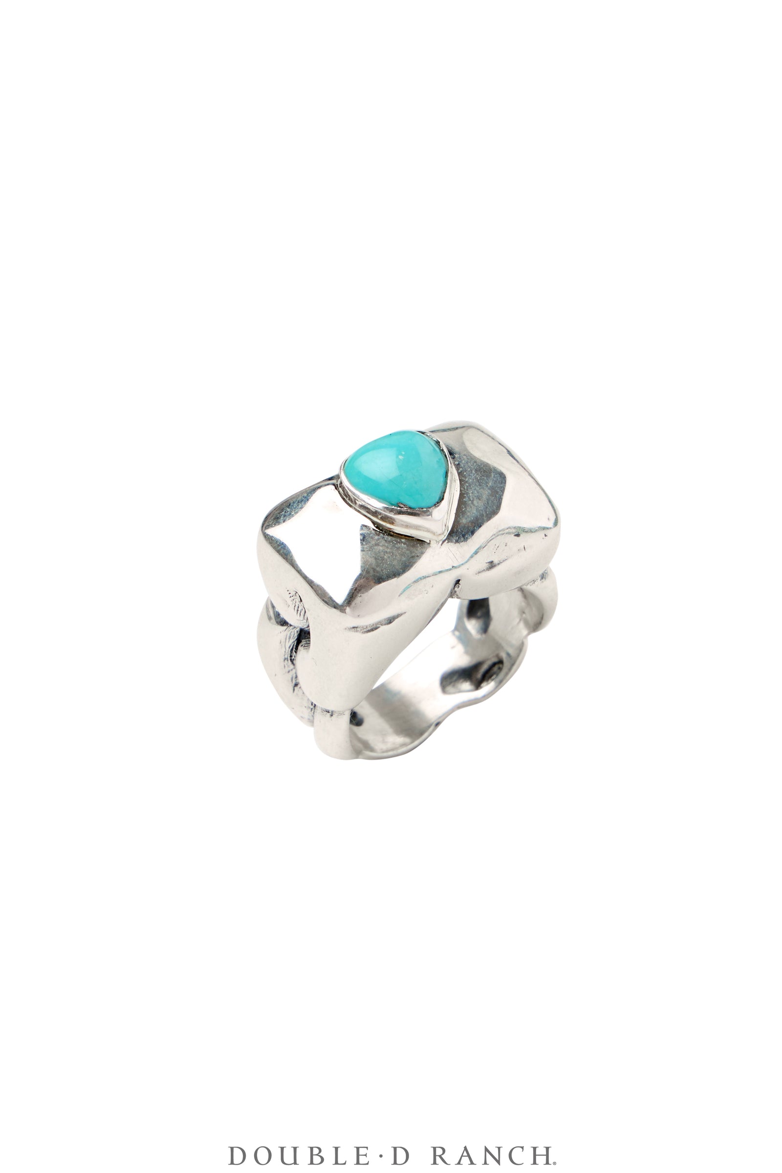 Ring, Dian Malouf, Turquoise, Sterling Silver, Hallmark, Contemporary, 1844