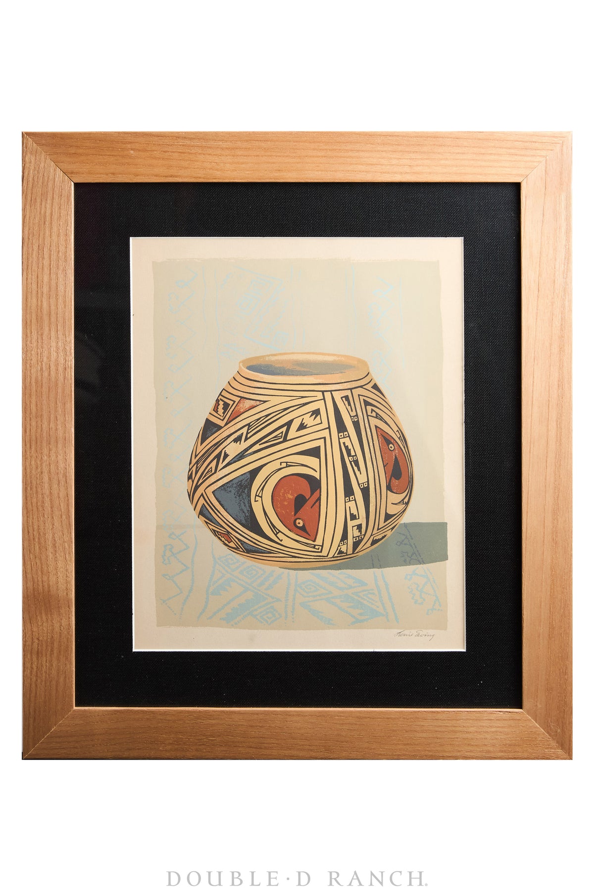 Art, Silkscreen Prints, "Masterpieces of Primitive American Art," Second Seriers by WPA Artist Louie Ewing, Signed, Vintage 1944, 1189