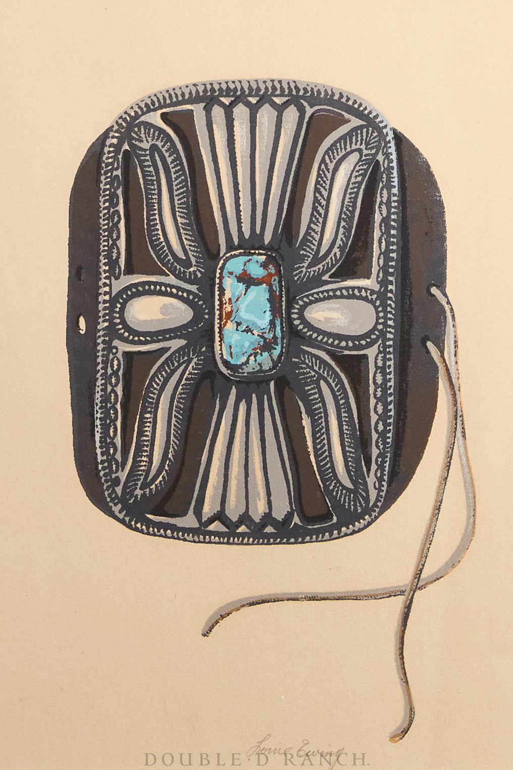 Art, Silkscreen Prints, "Masterpieces of Primitive American Art," by WPA Artist Louie Ewing, Signed, Vintage 1942-1943