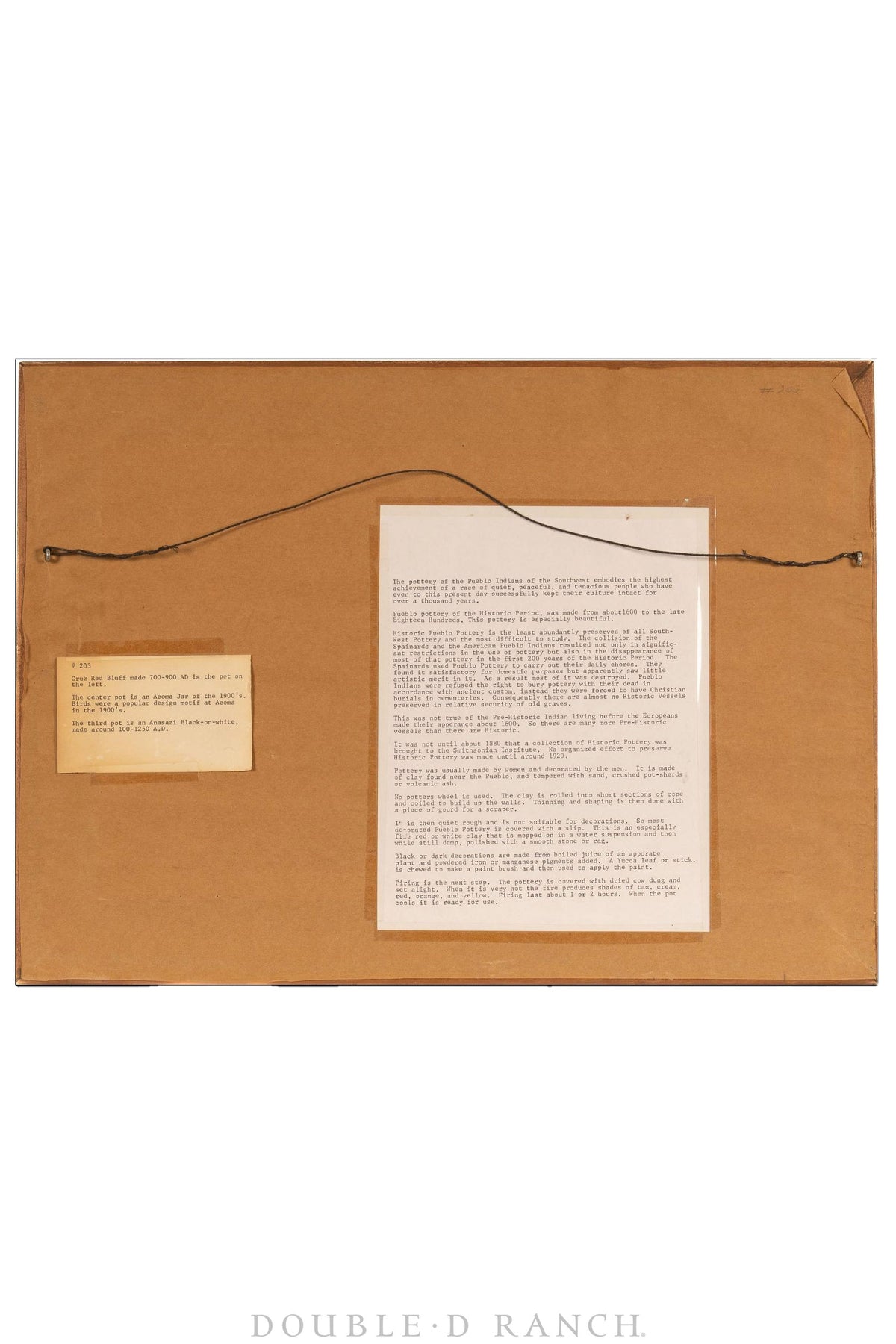 Art, Watercolor on Artist Paper, #203 Southwestern Pots, Joyce Ritchey, 1303