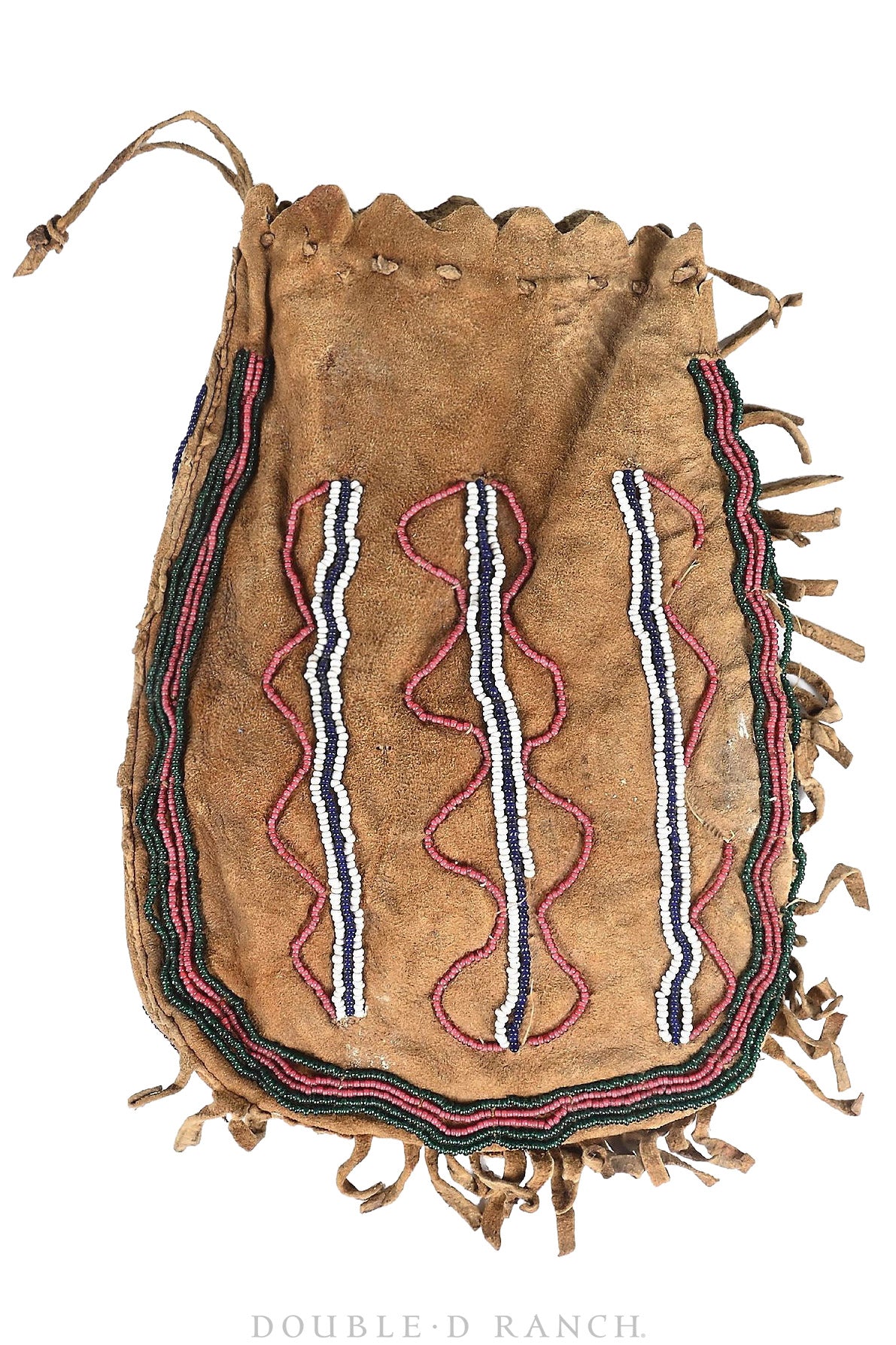 Bag, Native American Beaded, Apache, Artifact, Late 1800's, 1491