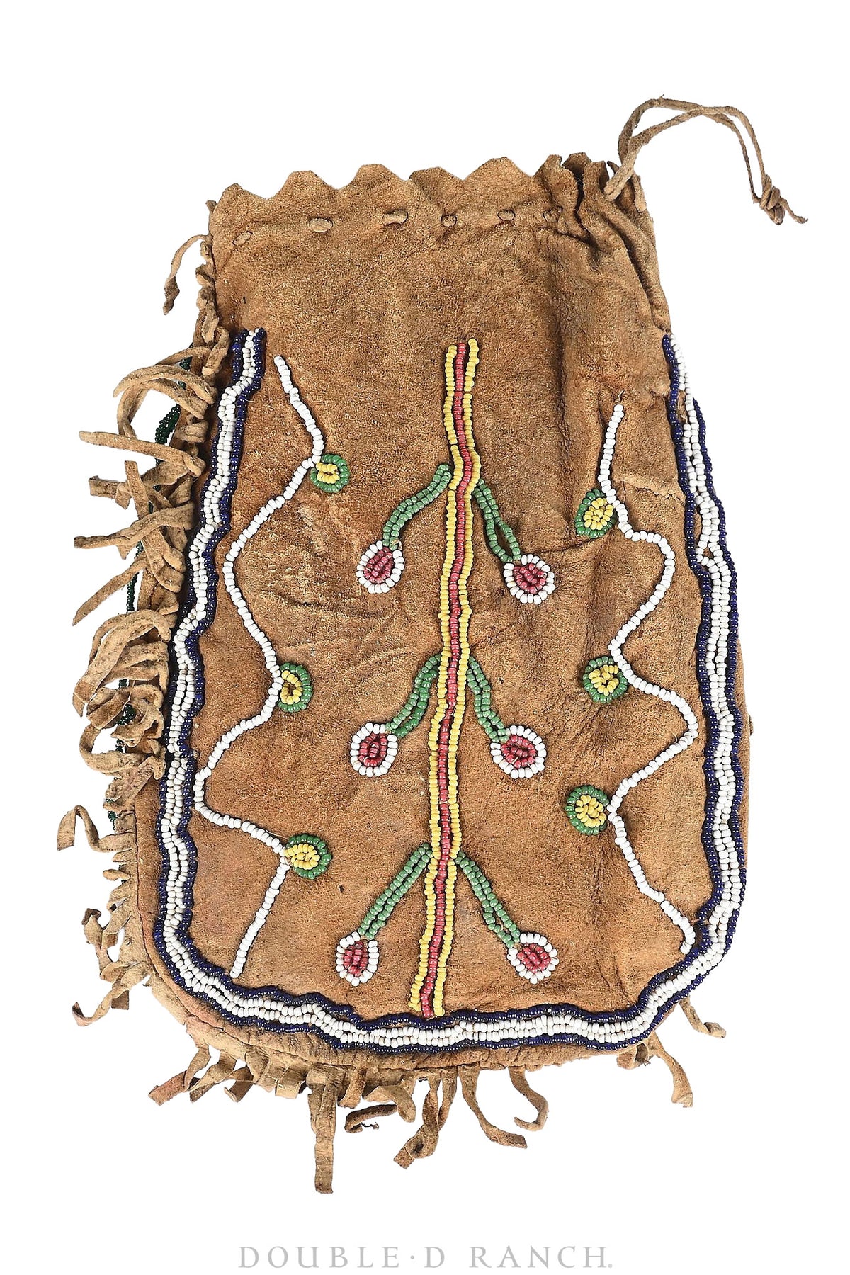 Bag, Native American Beaded, Apache, Artifact, Late 1800's, 1491