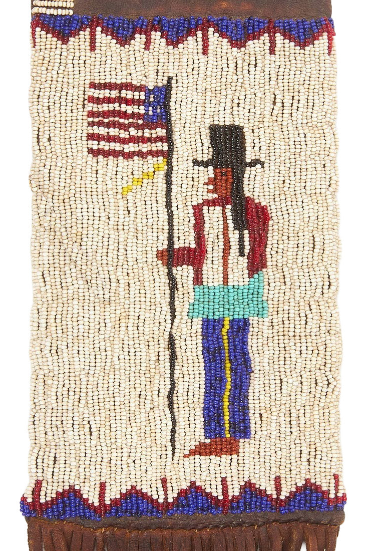 Bag, Native American, Pipe, Beaded, Pictorial, Artifact, Early 20th Century, 1492